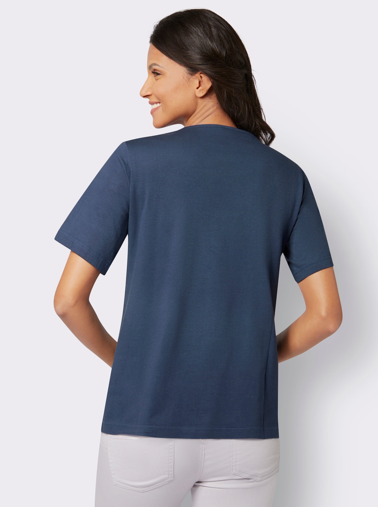 Kurzarm-Shirt - dunkelblau