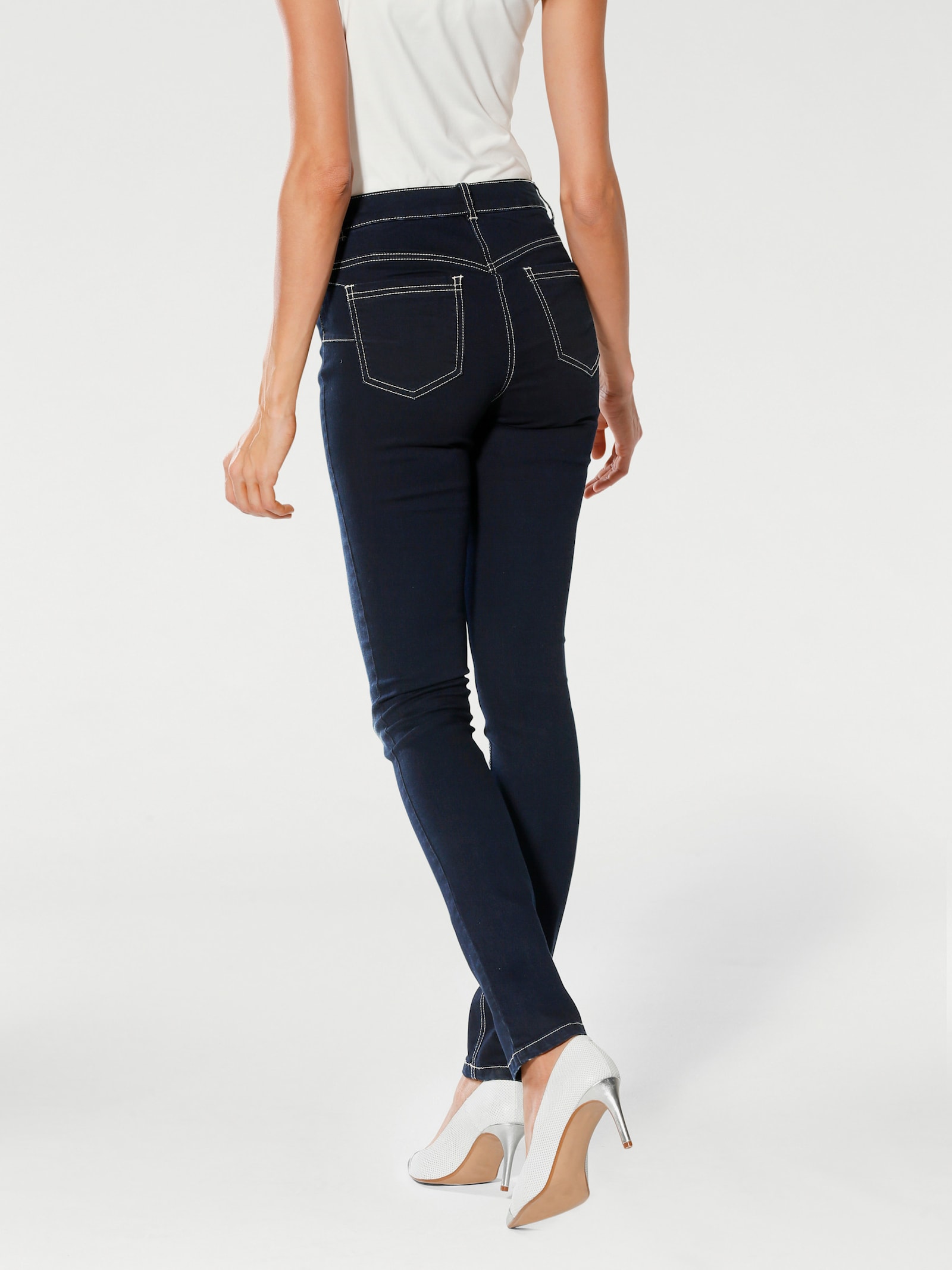 heine Skinny Jeans im Used-Look - dark used