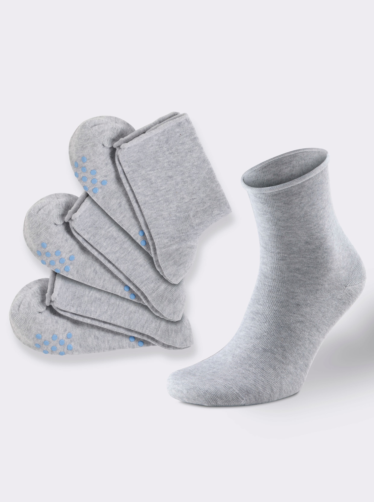 wäschepur Socken - grau-meliert