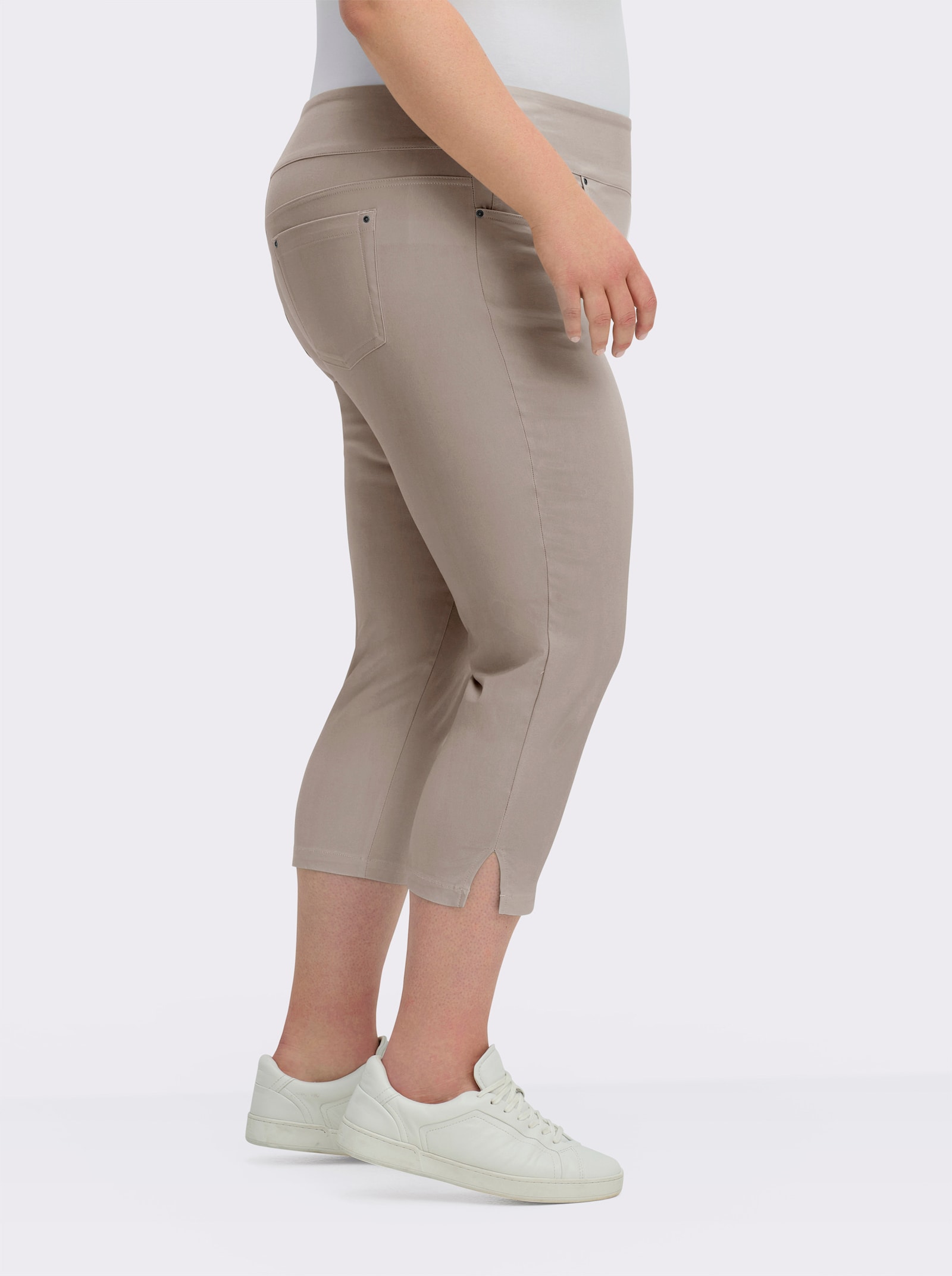 Stretch-Hose in Wadenlänge - stein