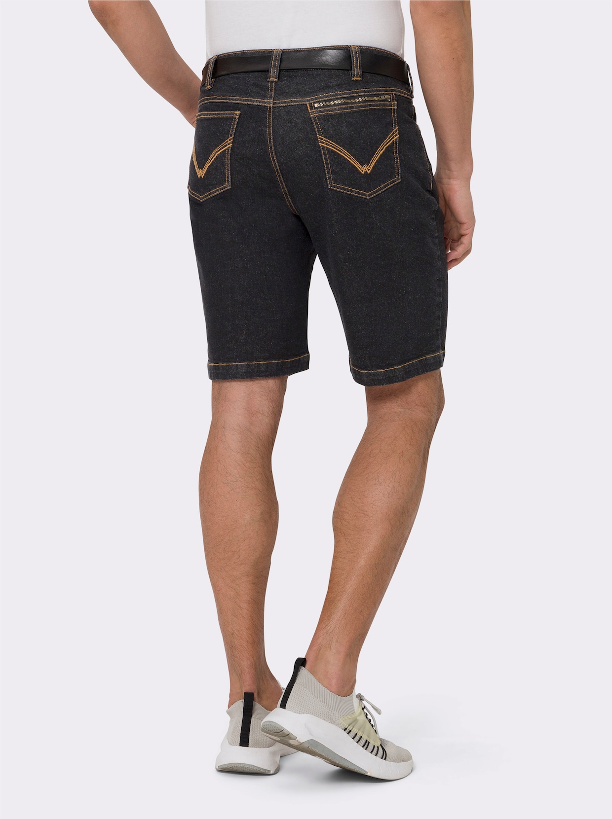 Jeansbermudas - black-denim