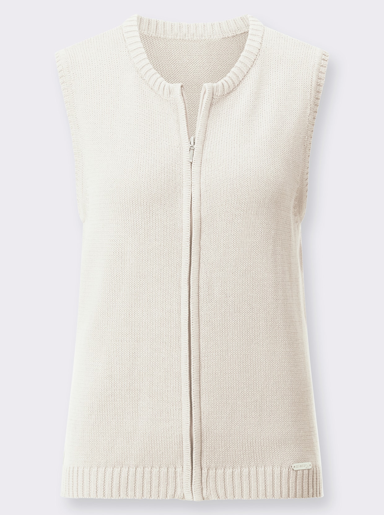 Gilet en tricot - blanc cassé