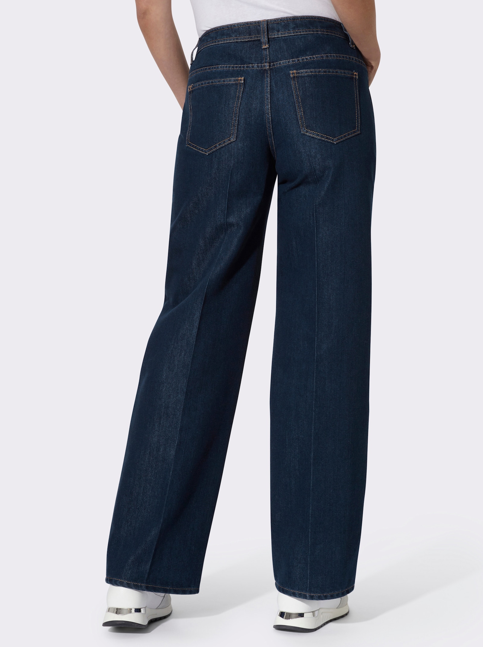 heine 5-Pocket-Jeans mit Bügelfalten - dark blue