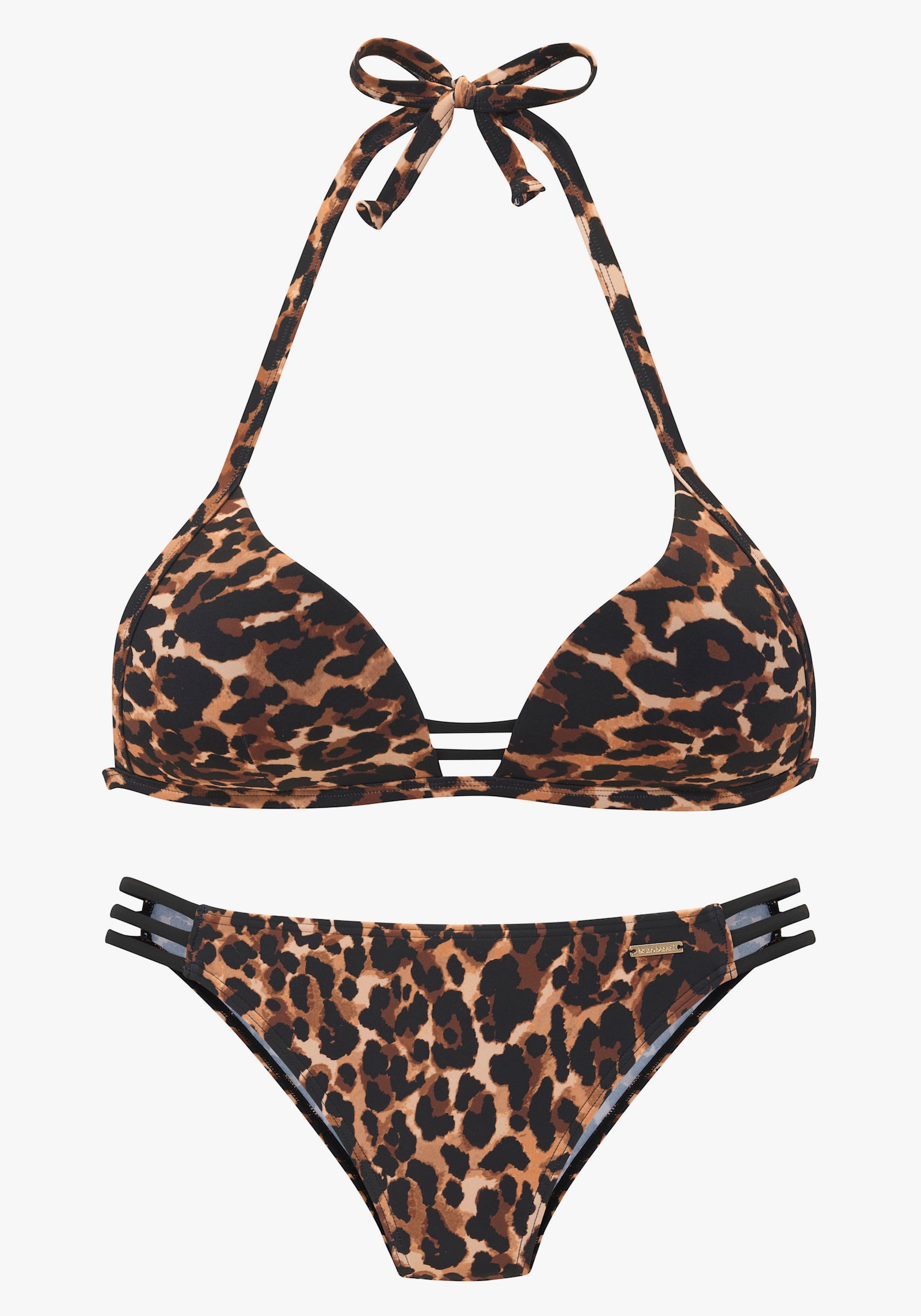 Bruno Banani Triangel-Bikini - leo bedruckt