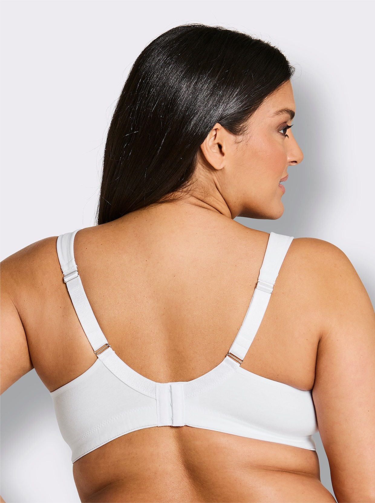 wäschepur Entlastungs-BH ohne Bügel mit Mesh-Einsatz - weiß