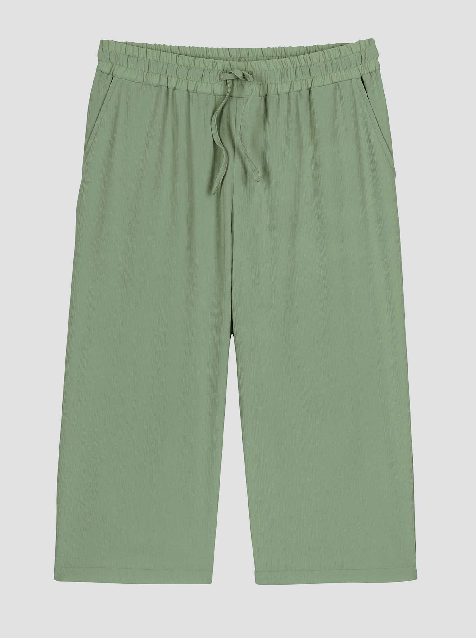 Freizeithose mit weiten Beinen - eucalyptus