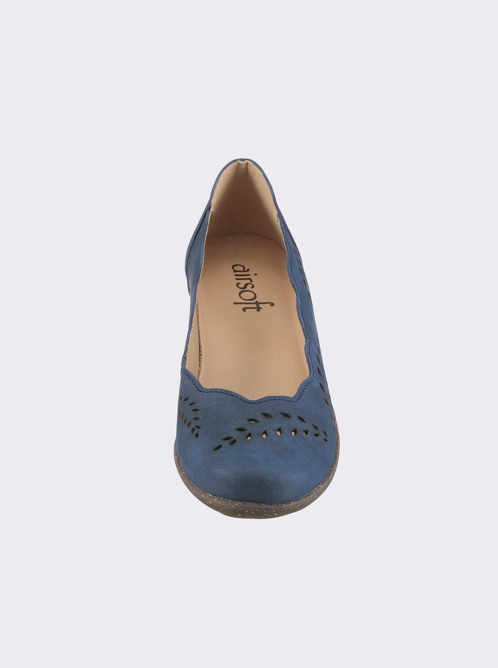 airsoft modern+ Pumps , dekorativ perforiert - jeansblau