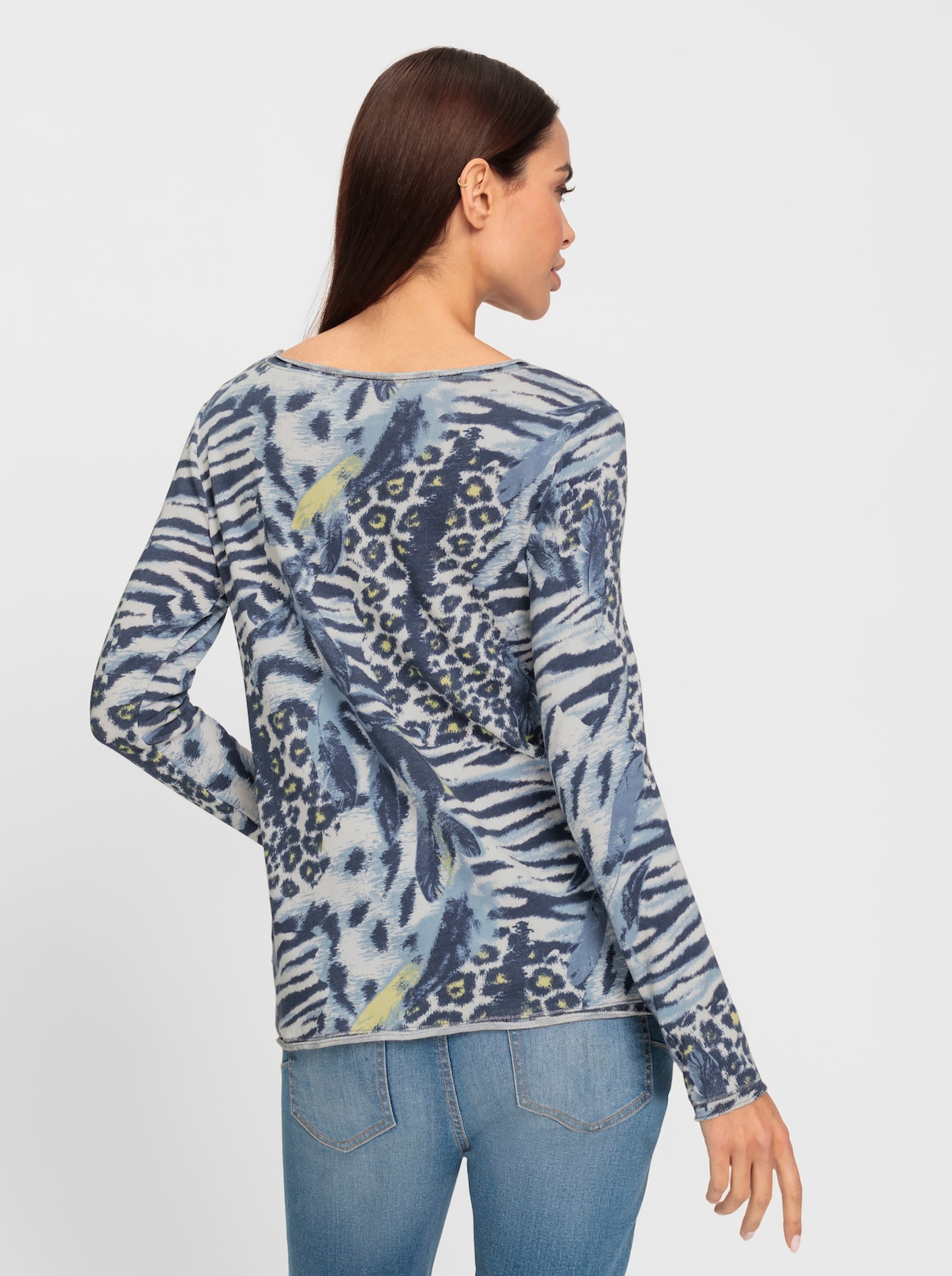 heine Shirt met lange mouwen - bleu/geel