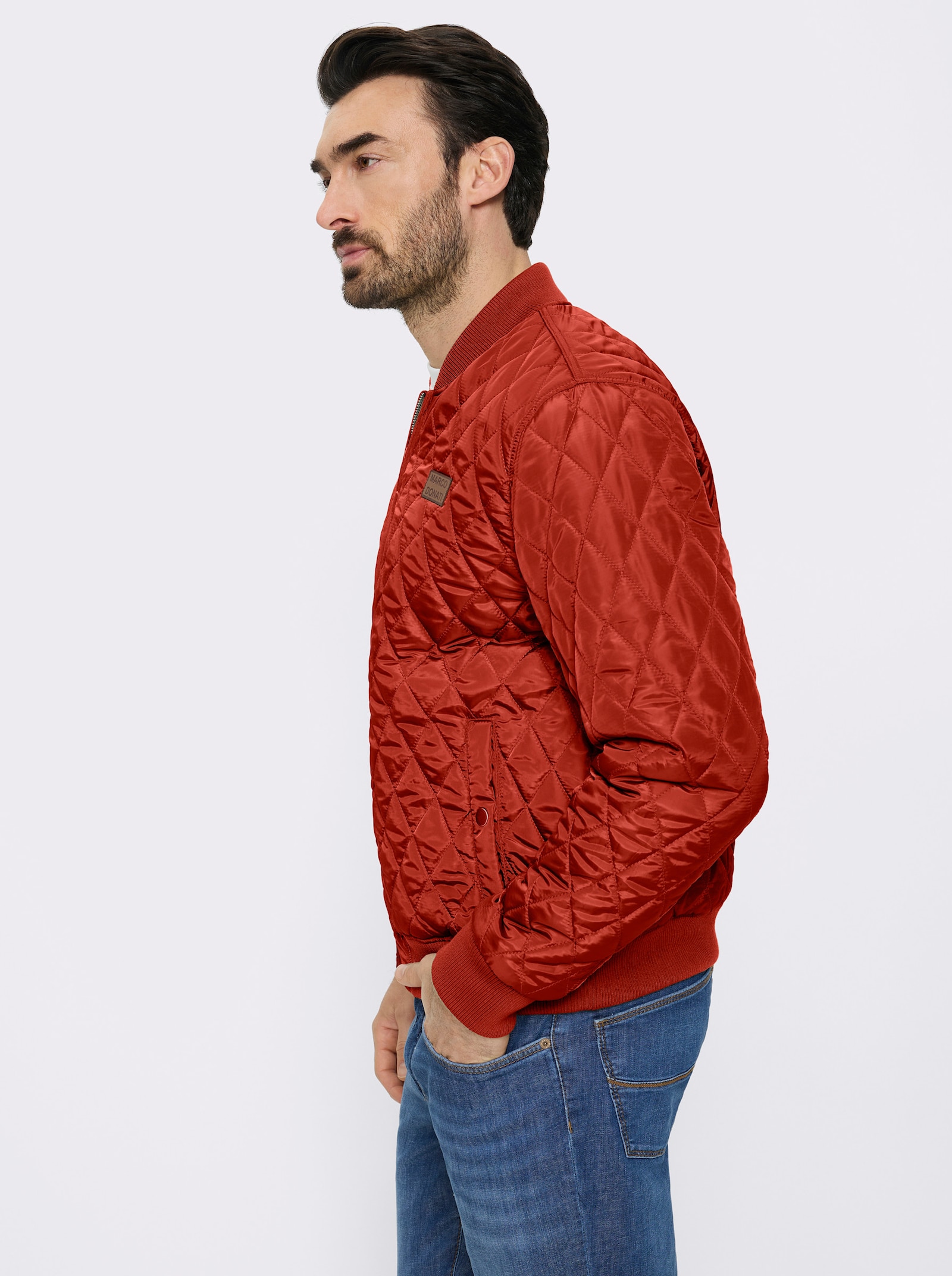 Marco Donati Steppjacke mit Rautensteppung - rostrot