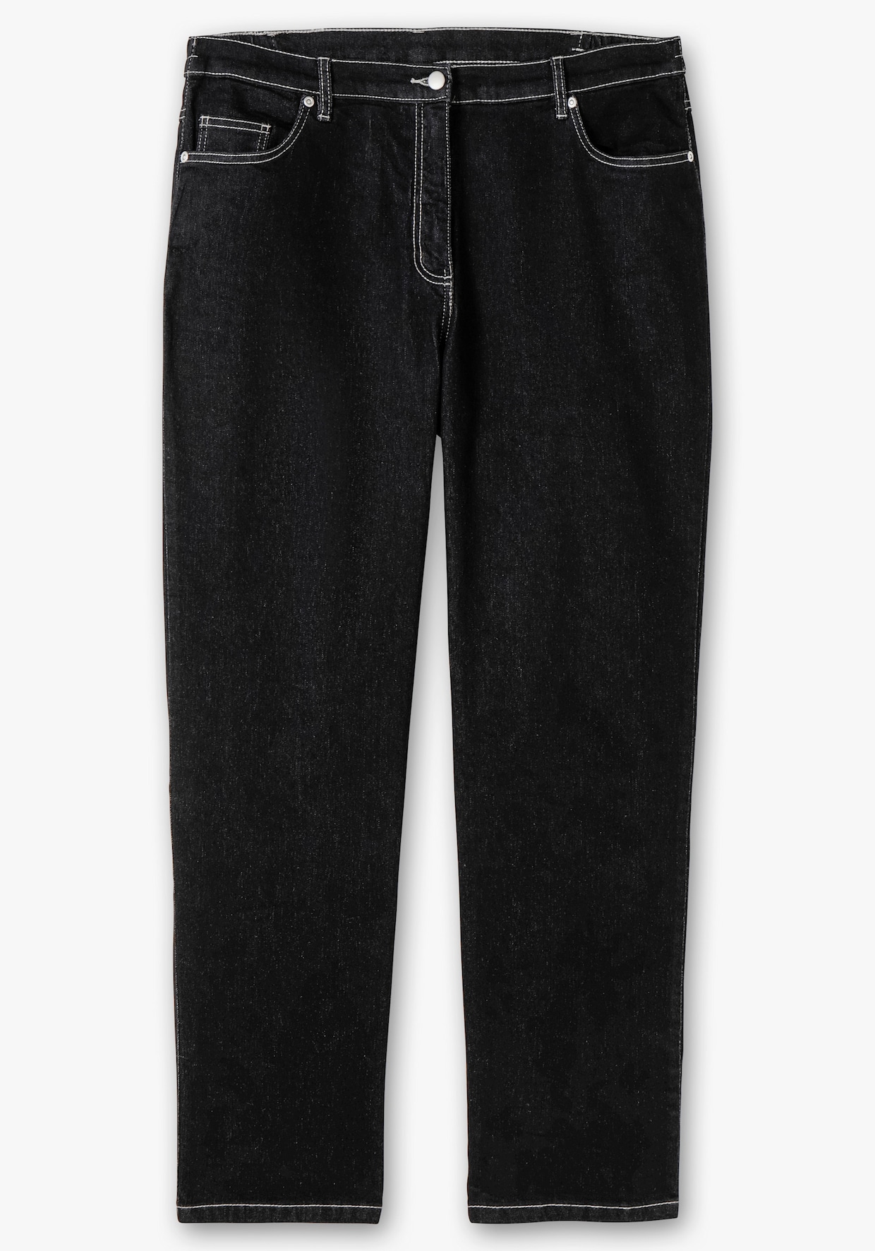 5-Pocket-Jeans mit Stickerei-Motiv - black-denim