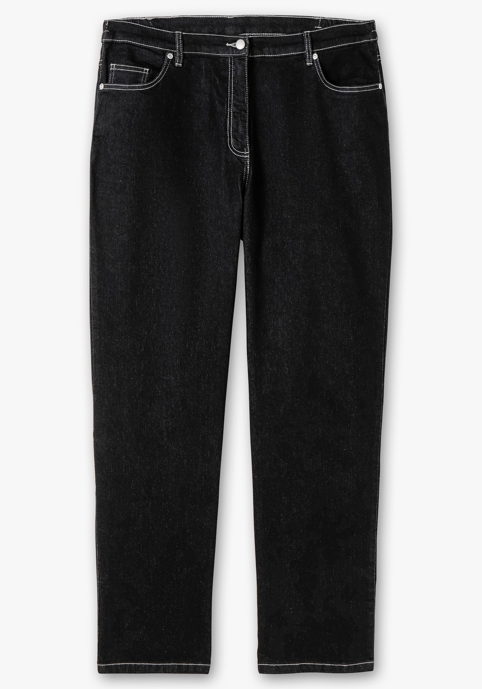 5-Pocket-Jeans mit Stickerei-Motiv - black-denim