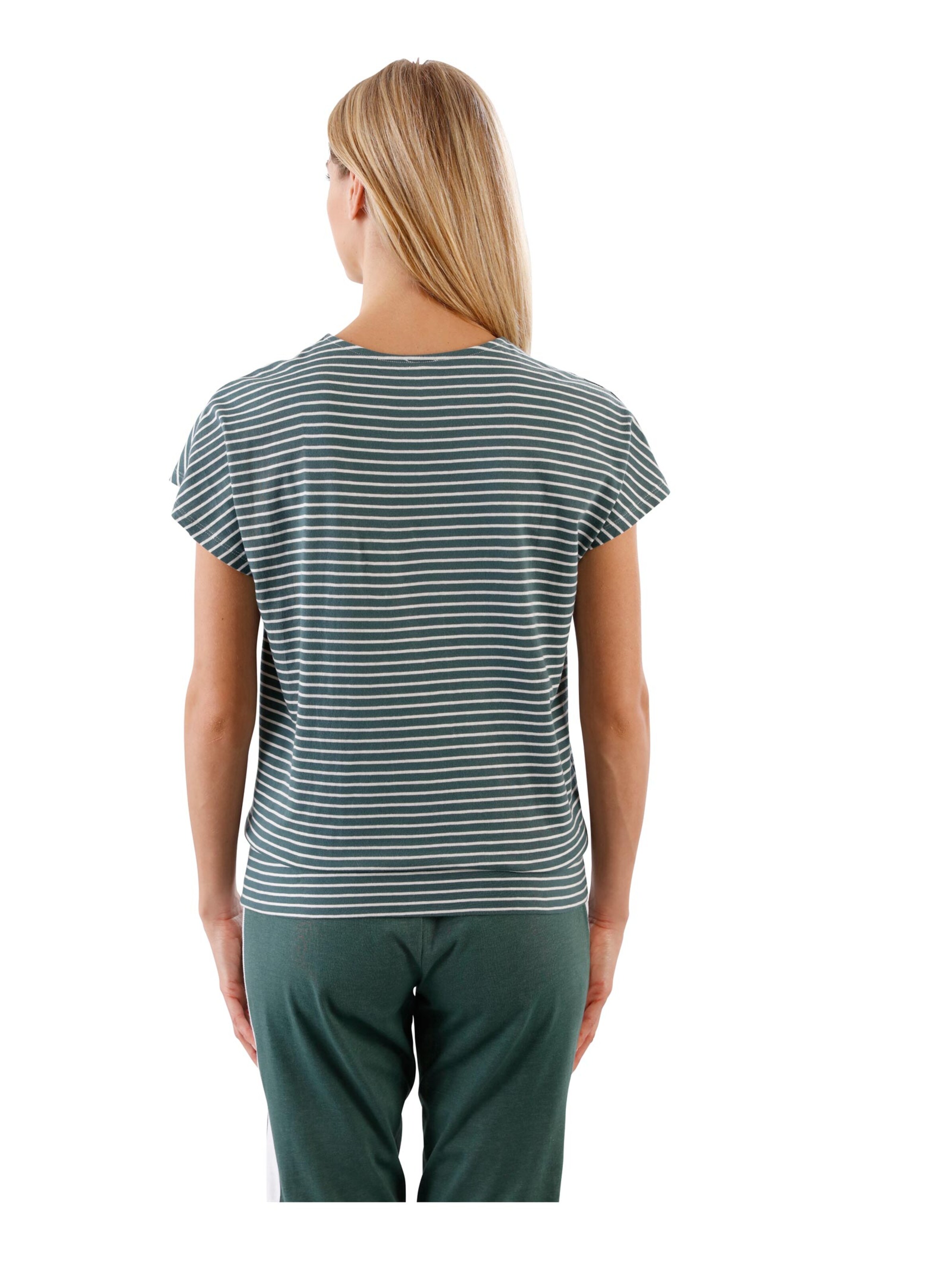 Freizeitshirt - mint-gestreift