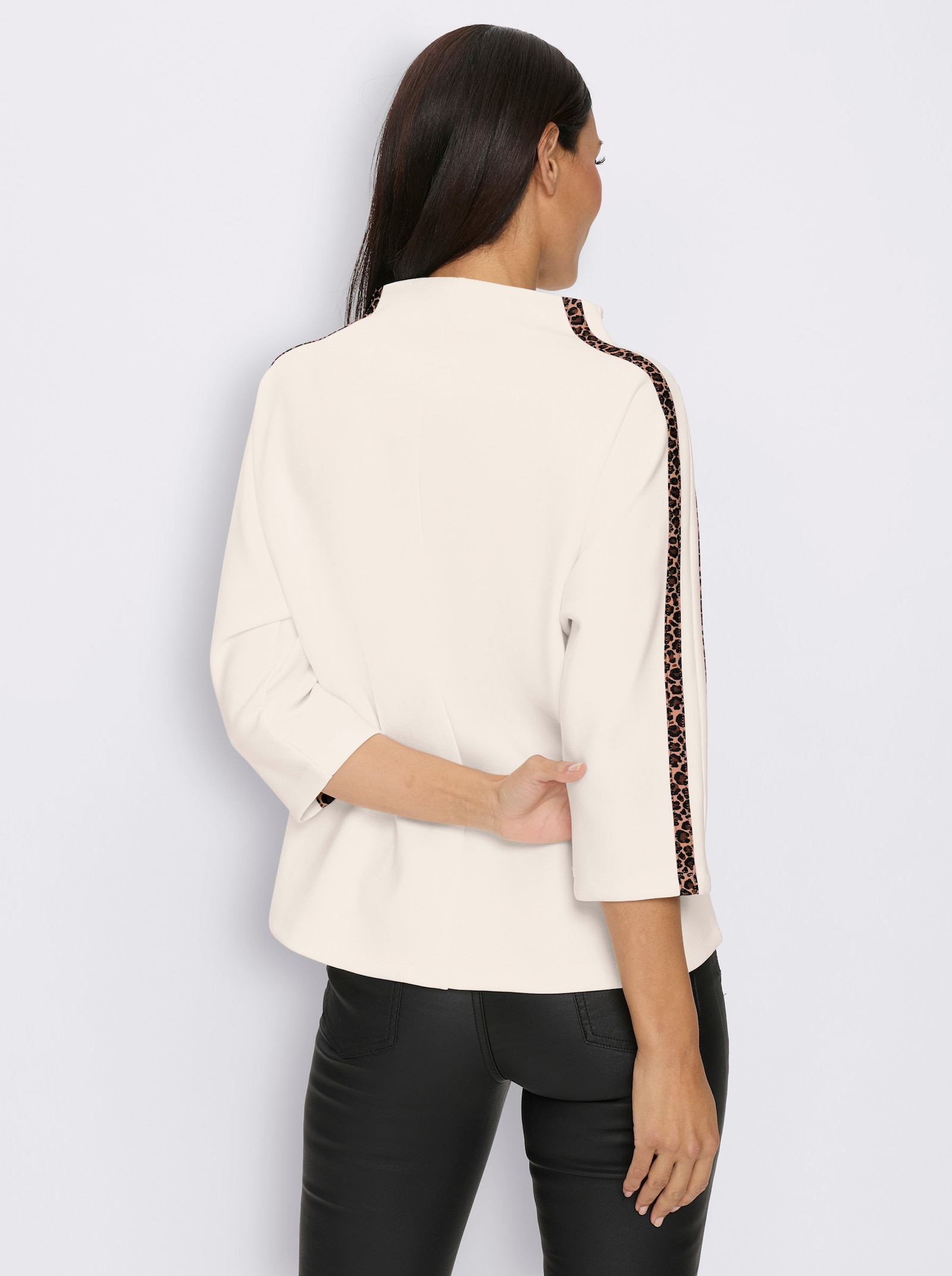 heine 3/4-Arm-Shirt mit Leo-Akzenten - champagner