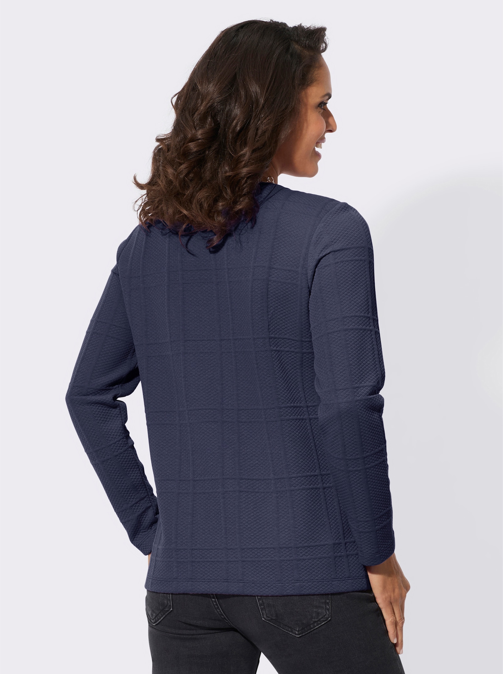 Shirt met lange mouwen, onderhoudsarm - marine