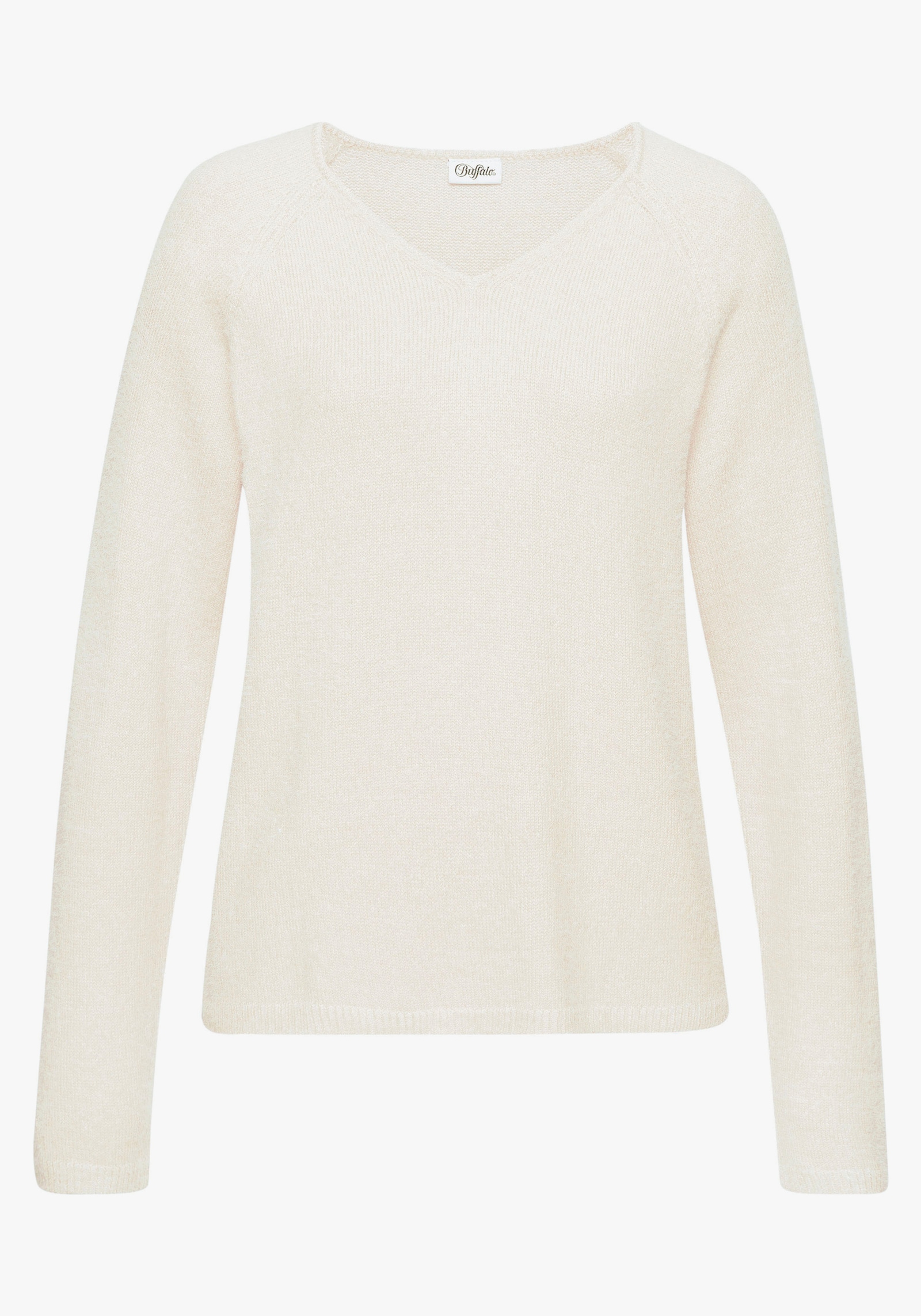 Buffalo Pullover met V-hals - crème