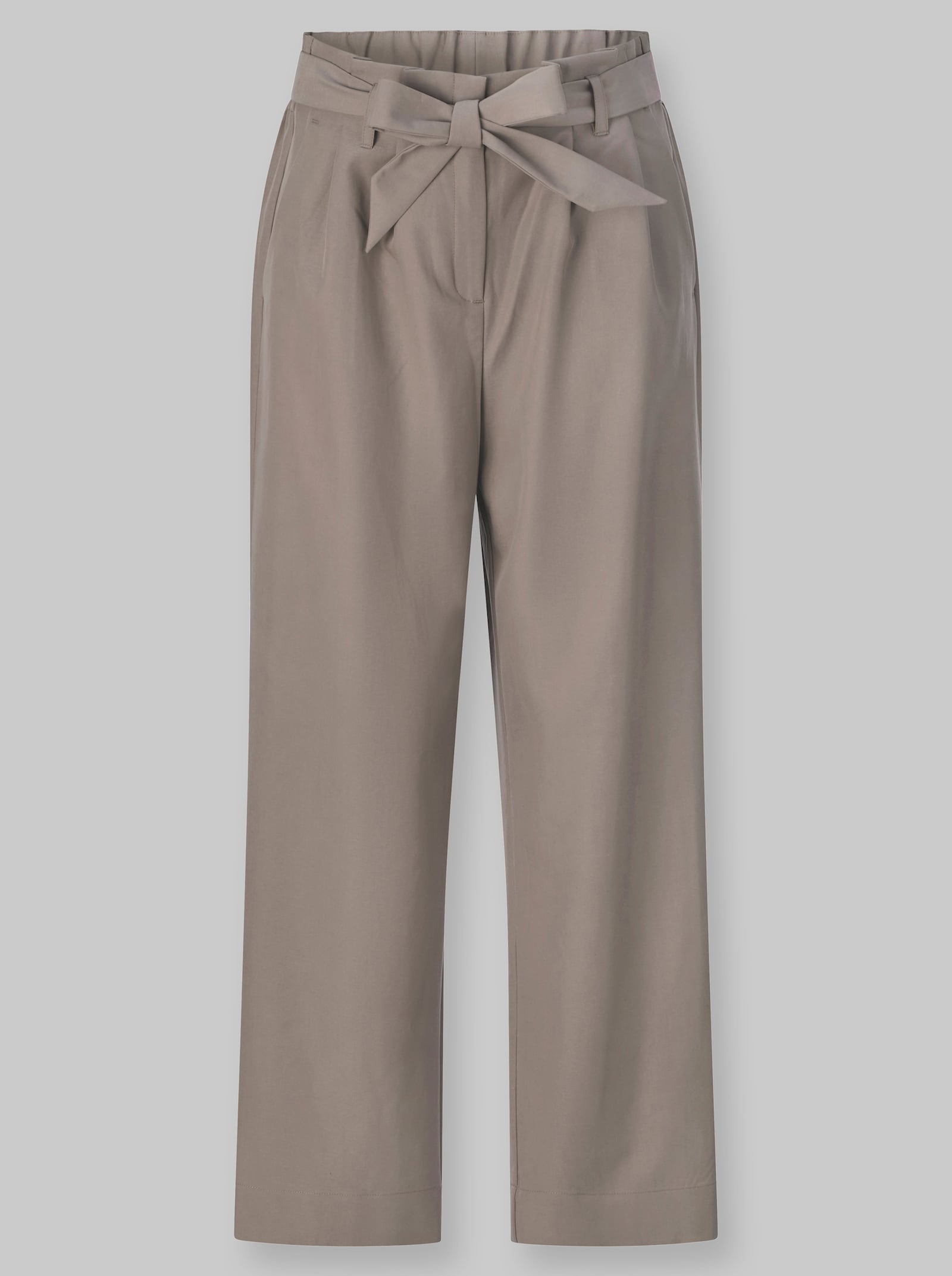 heine Paperbag-Hose mit Bindegürtel - taupe