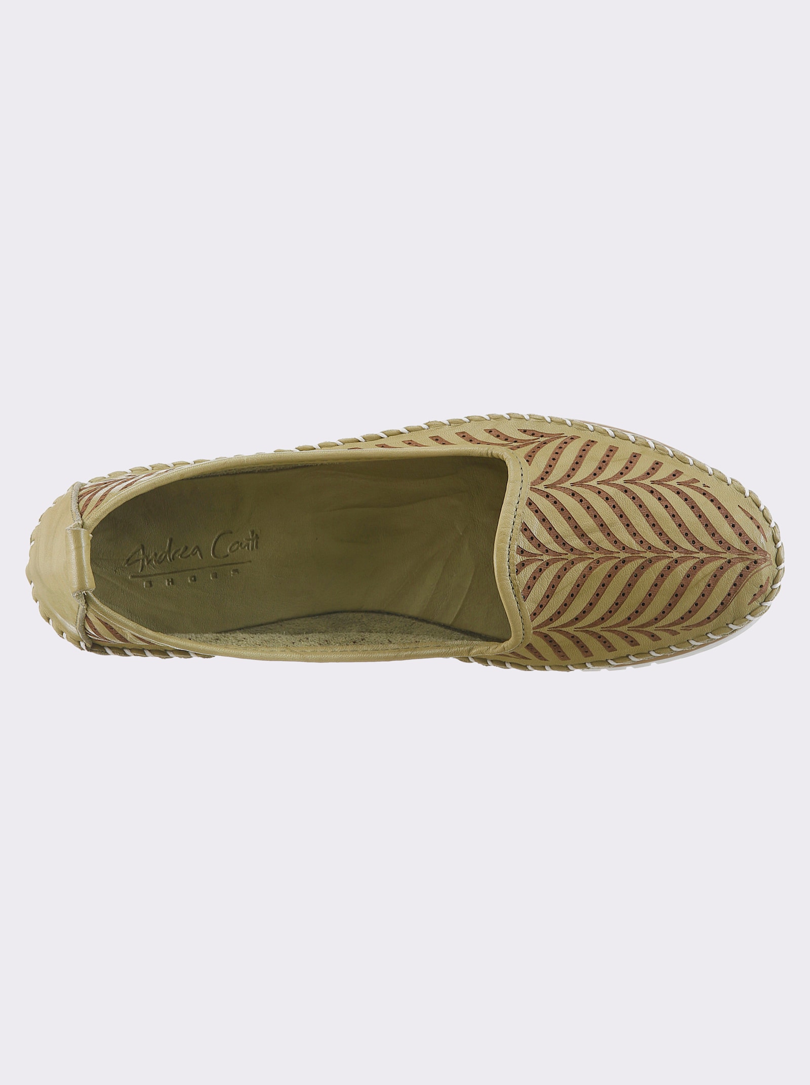 Andrea Conti Slipper - oliv-braun