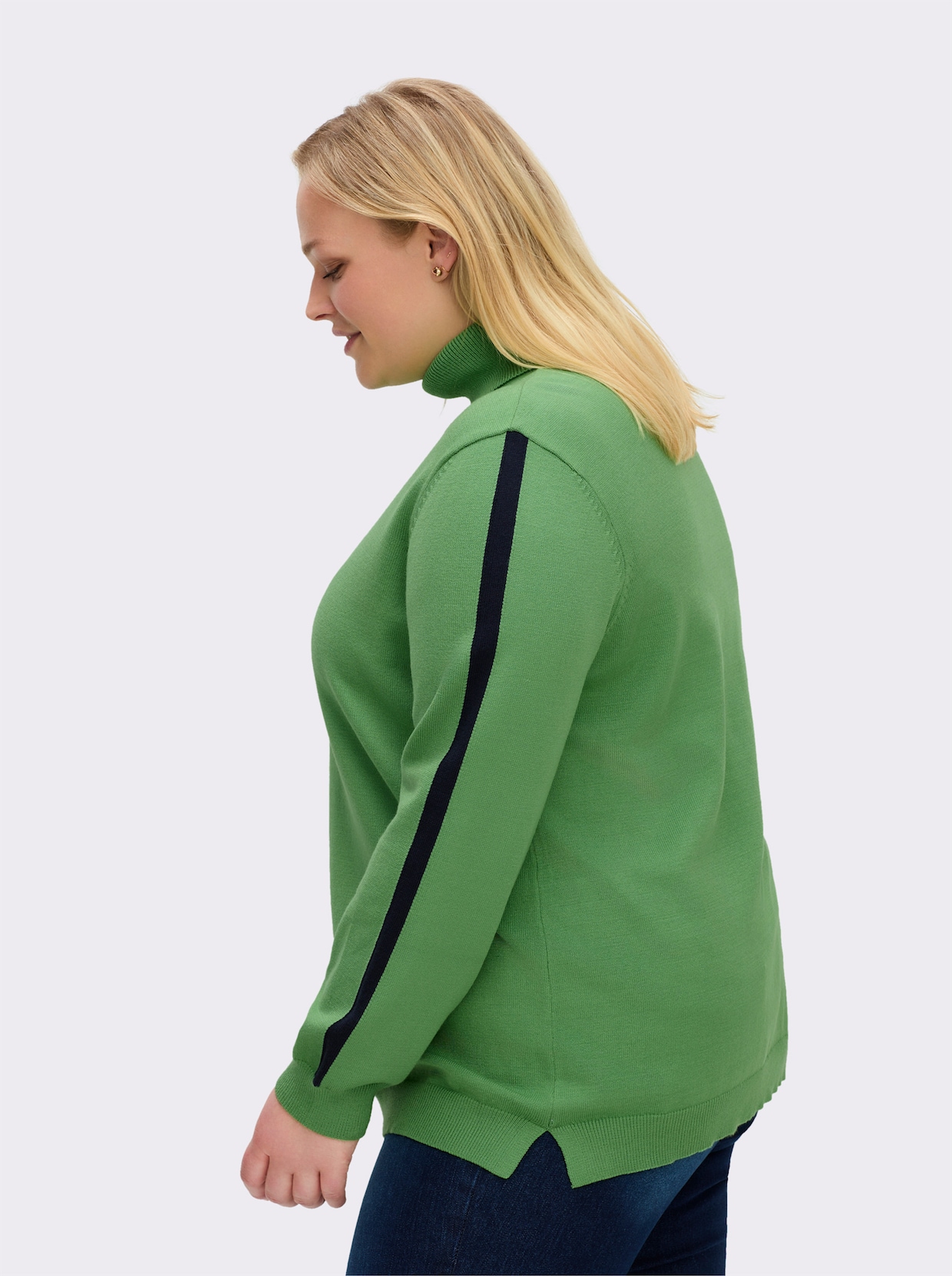 sheego Rollkragenpullover - apfel