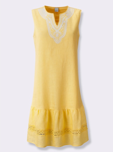 heine Webkleid - gelb