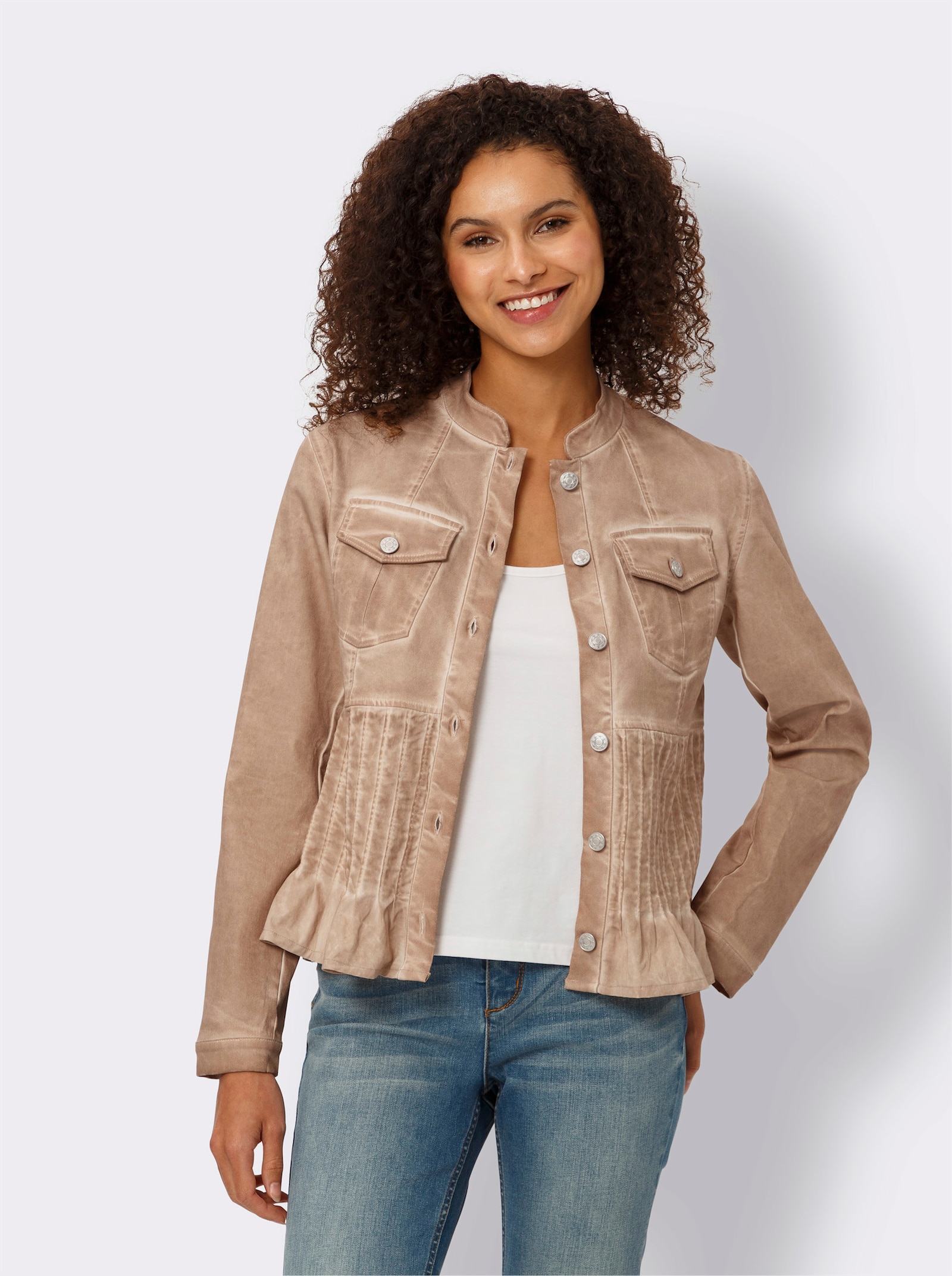 heine Jackenblazer mit Schößchen - camel