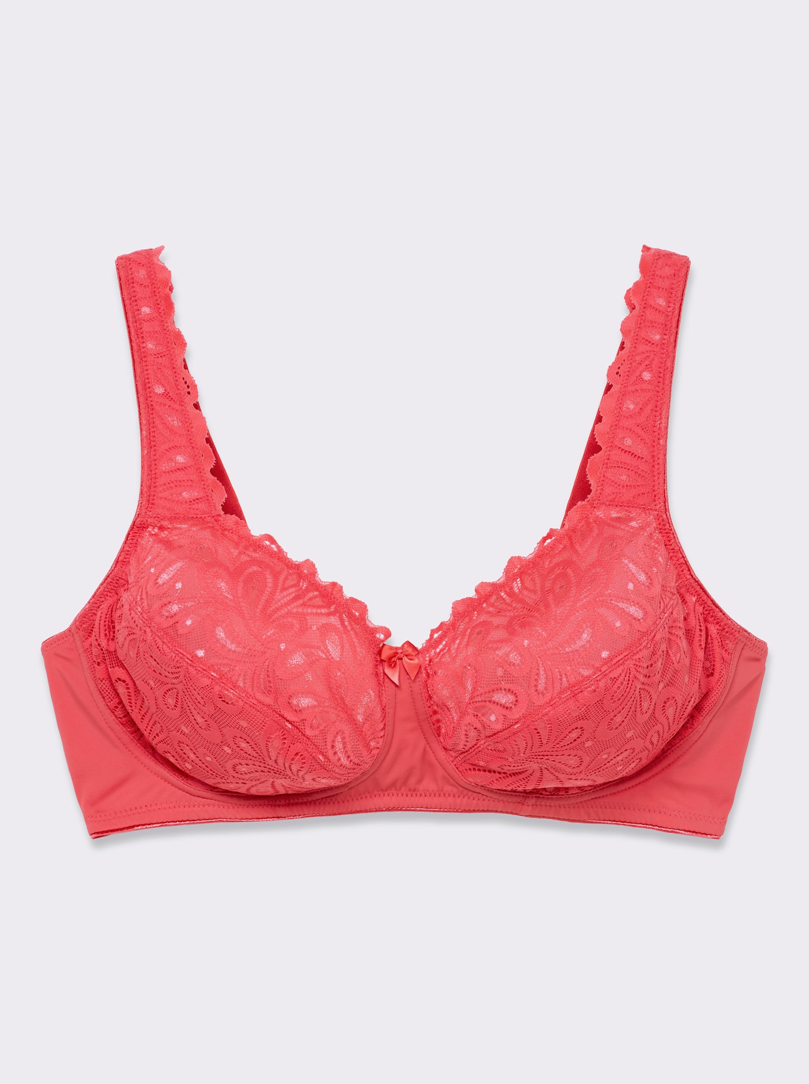 wäschepur Komfort-BH ohne Bügel mit Spitzen-Verzierung - hummer