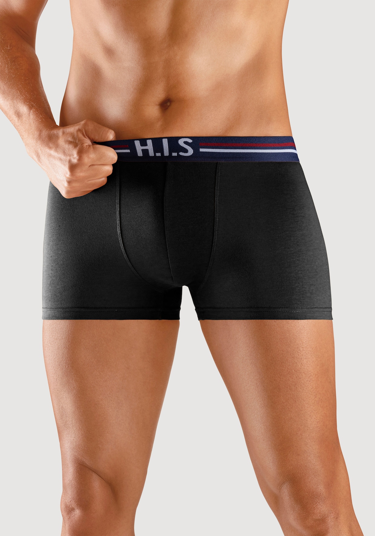 H.I.S Boxer - navy, blau, hellblau, schwarz, weiß