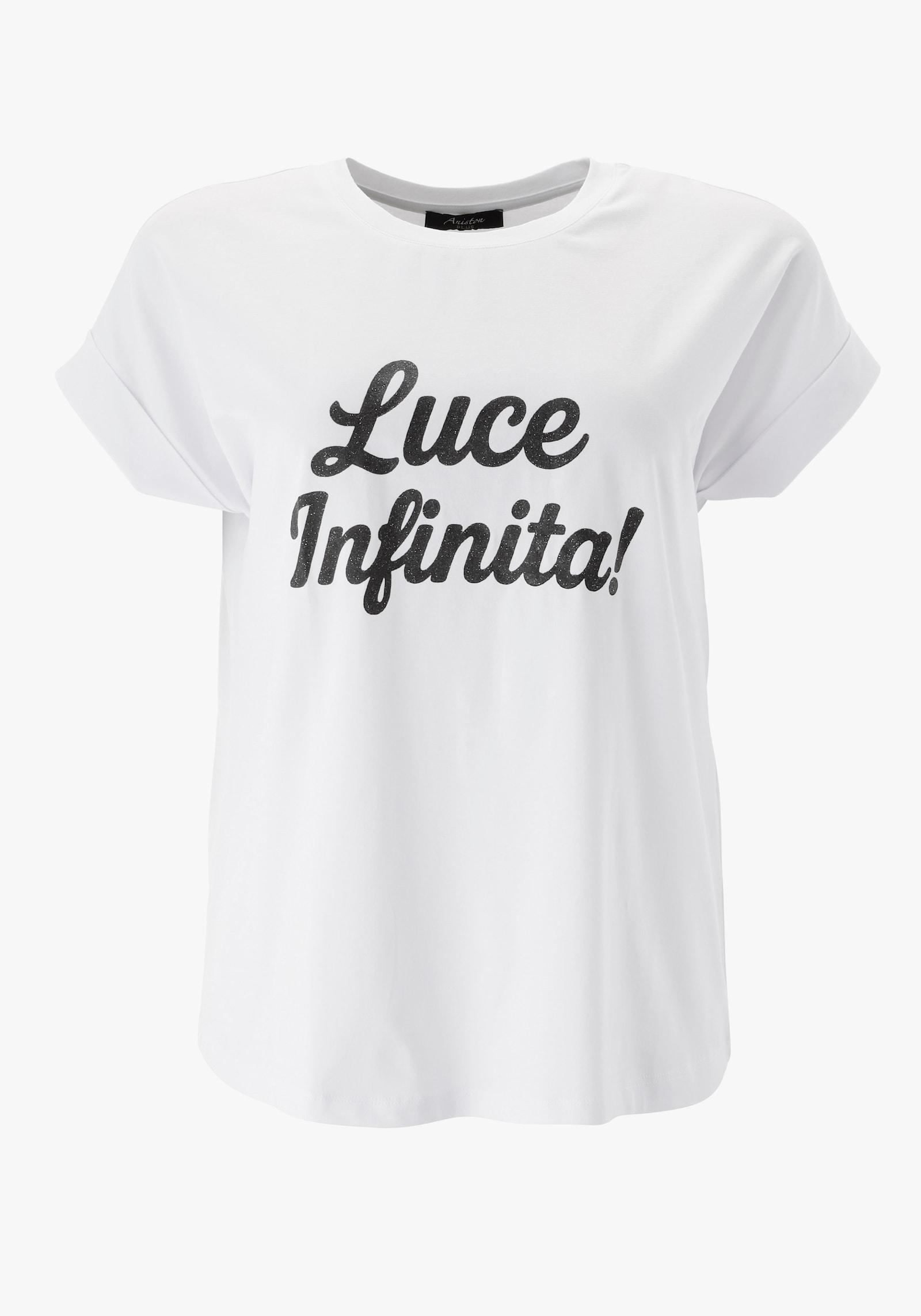 Aniston PLUS T-Shirt - weiß-schwarz