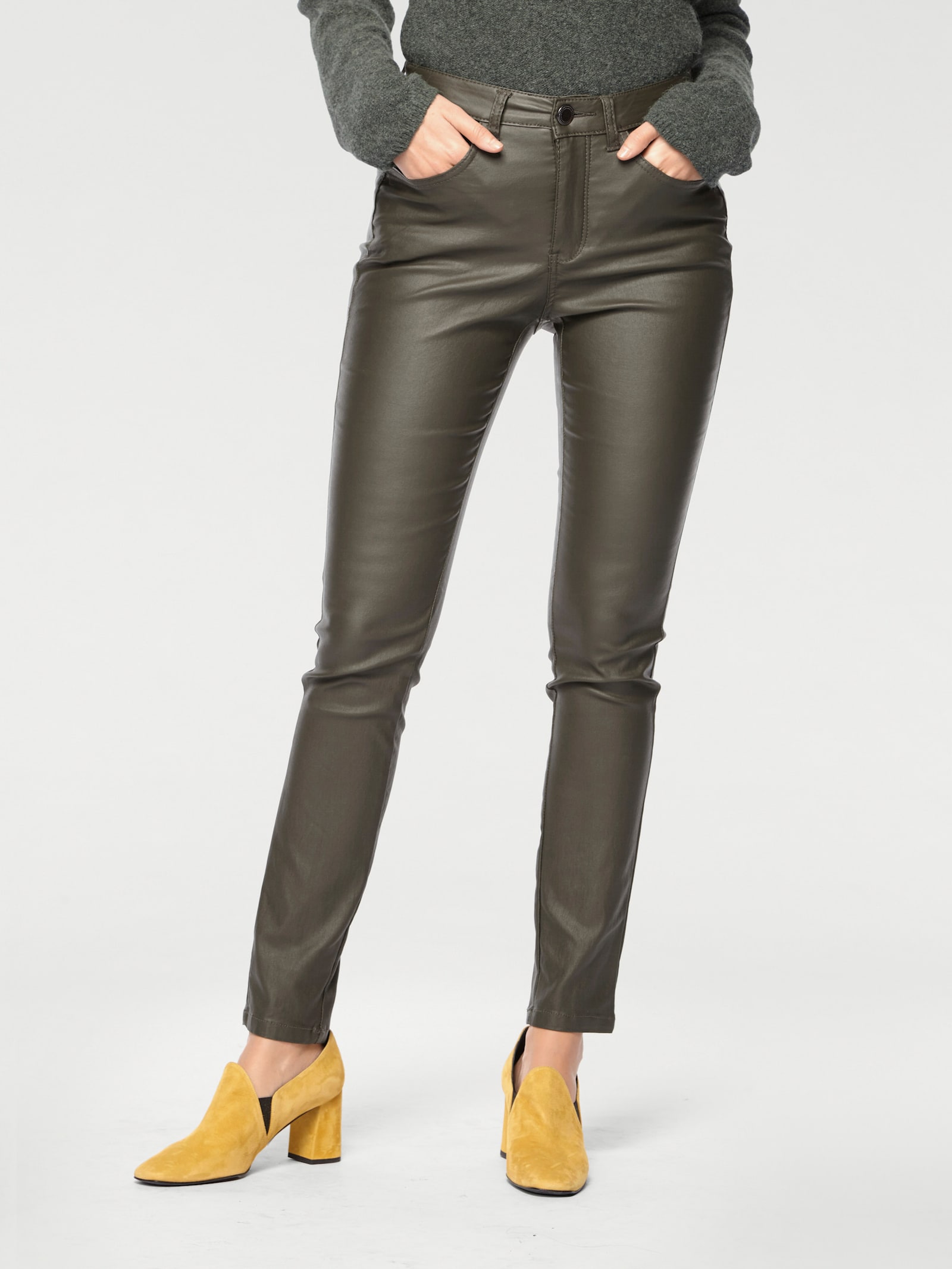 heine Pantalon effet ventre plat, Power Mesh intégré - kaki