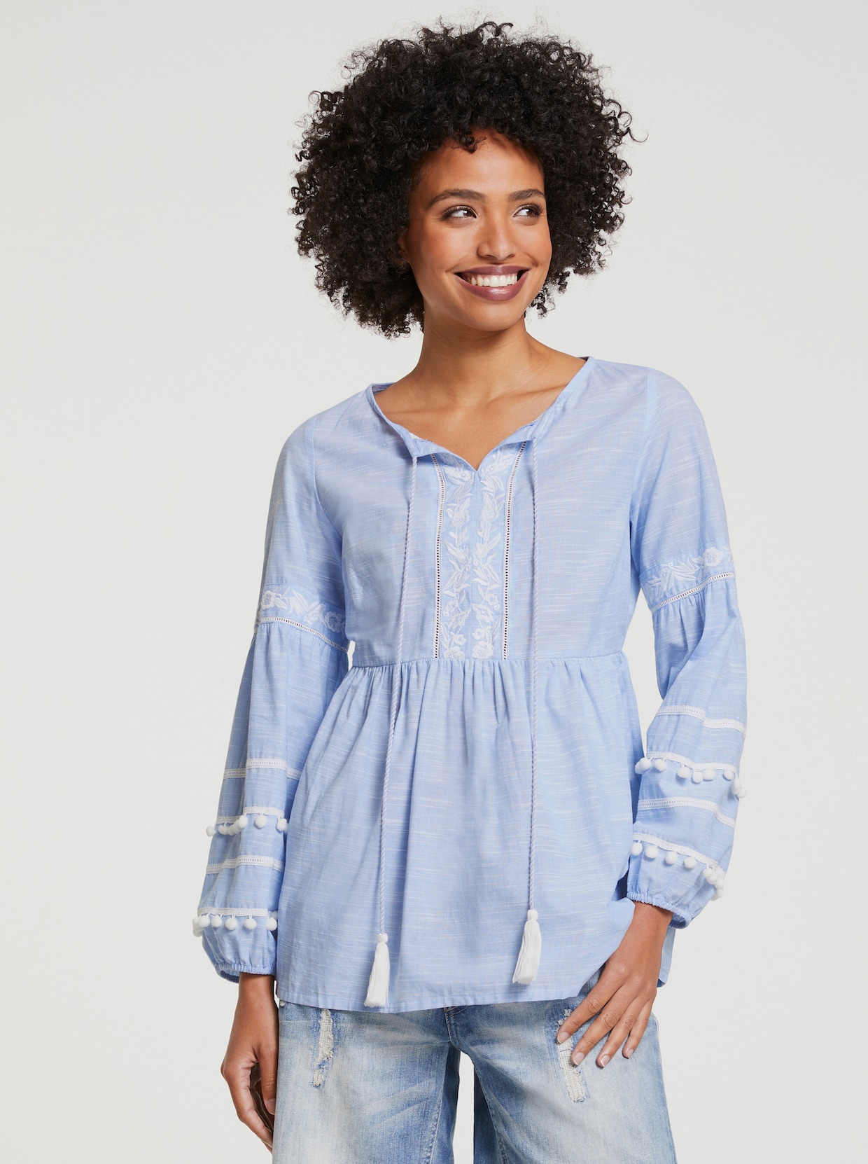 heine Blouse - lichtblauw