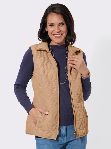 Steppweste mit wärmendem Fleecefutter - camel