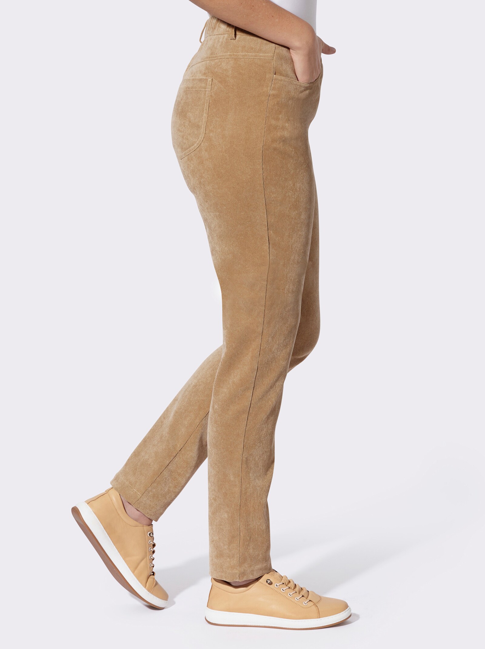 Cordhose mit Dehnbund - camel