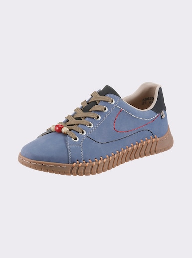 Rieker Sneaker mit Zierperlen - hellblau