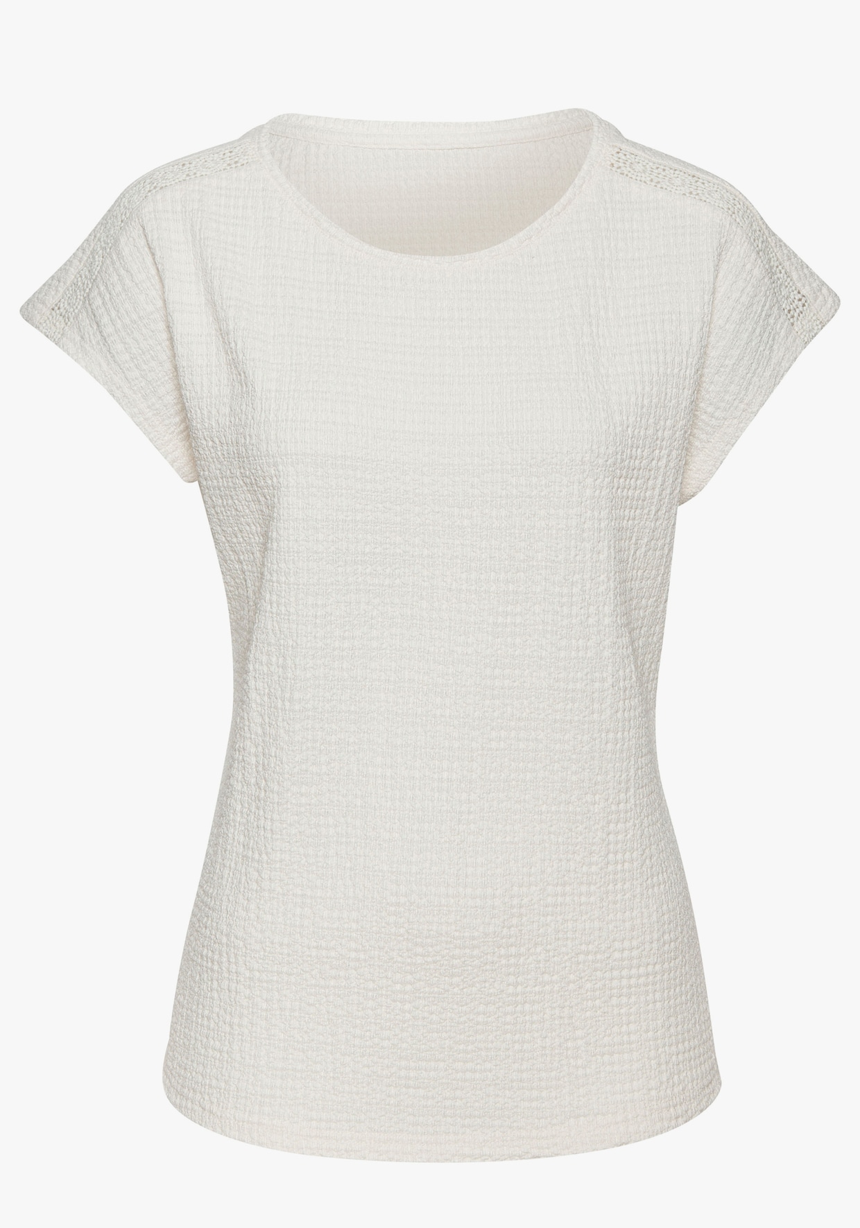 Vivance Shirt met ronde hals - zwart, crème