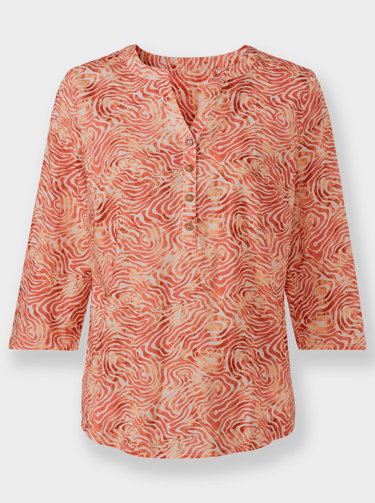 Blouse met print - ivoor/papaja bedrukt