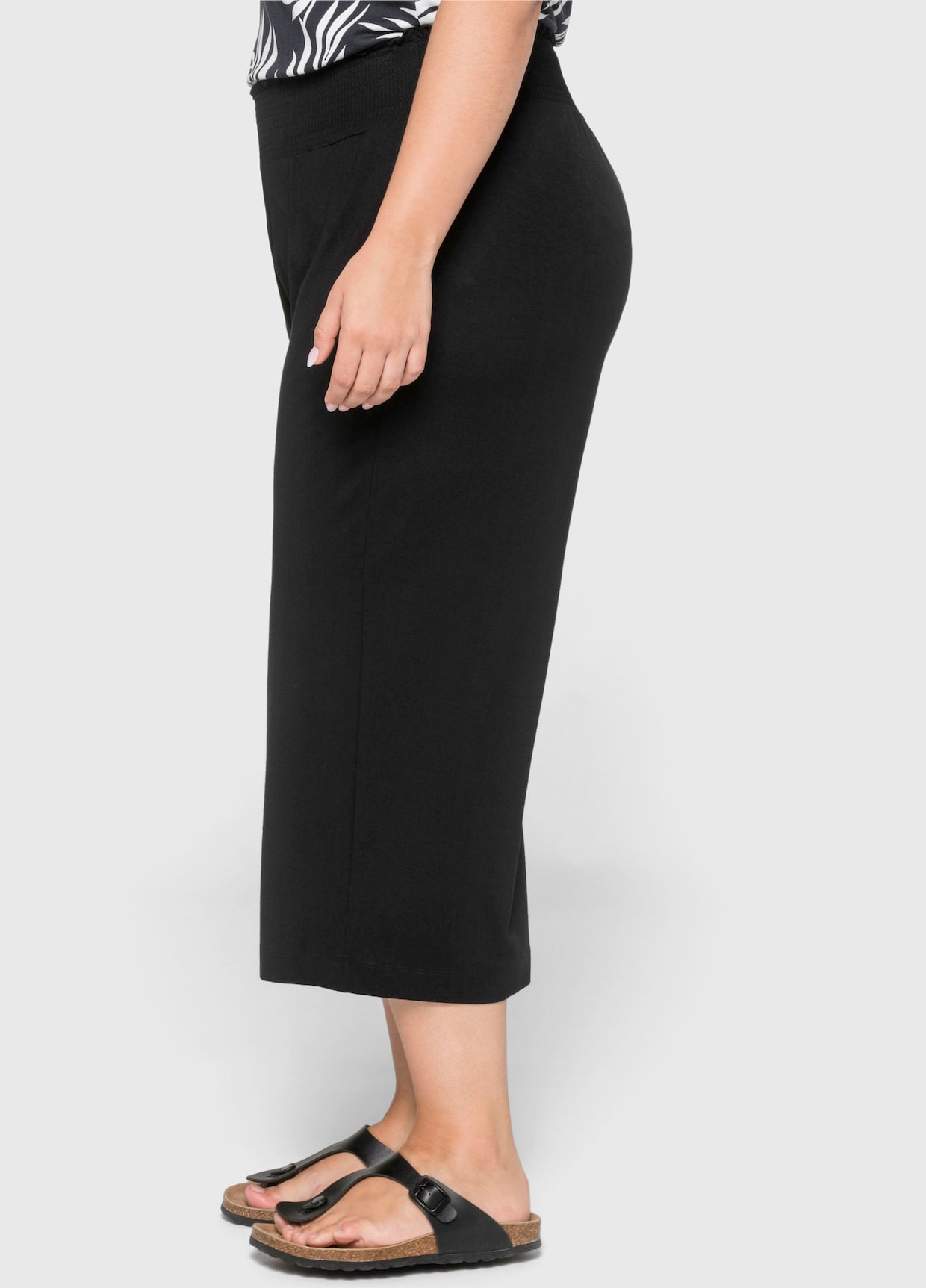 sheego Comfortbroek - zwart