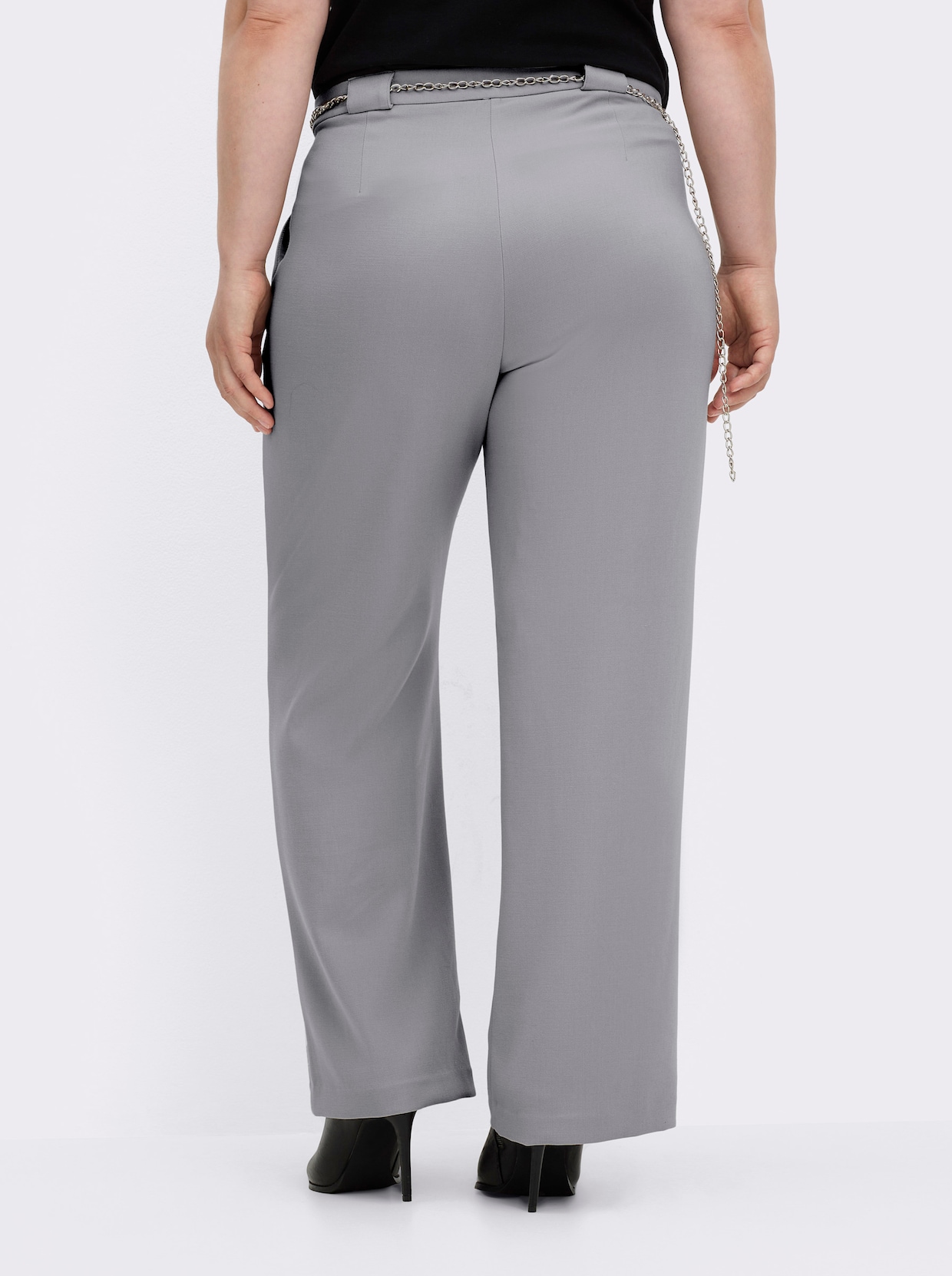 Webhose inklusive Ketten-Gürtel - steingrau