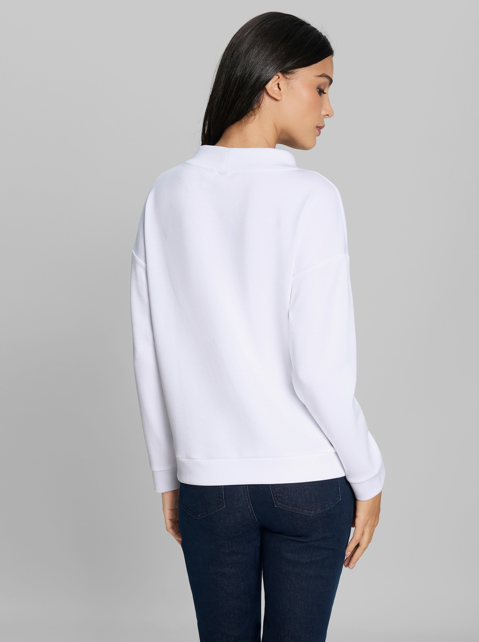 heine Sweatshirt mit Foliendruck - weiß