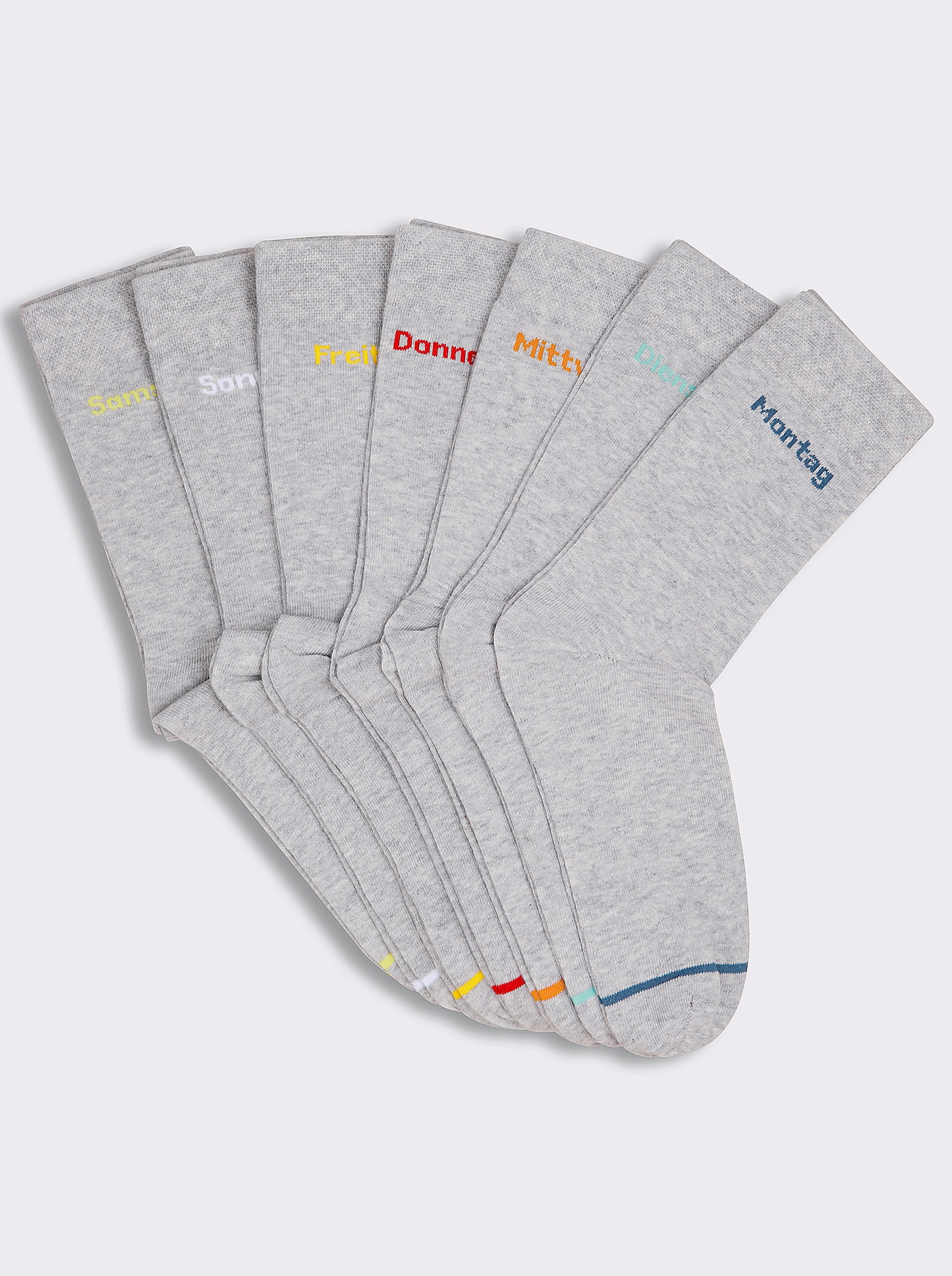 wäschepur Basicsocken - hellgrau-meliert