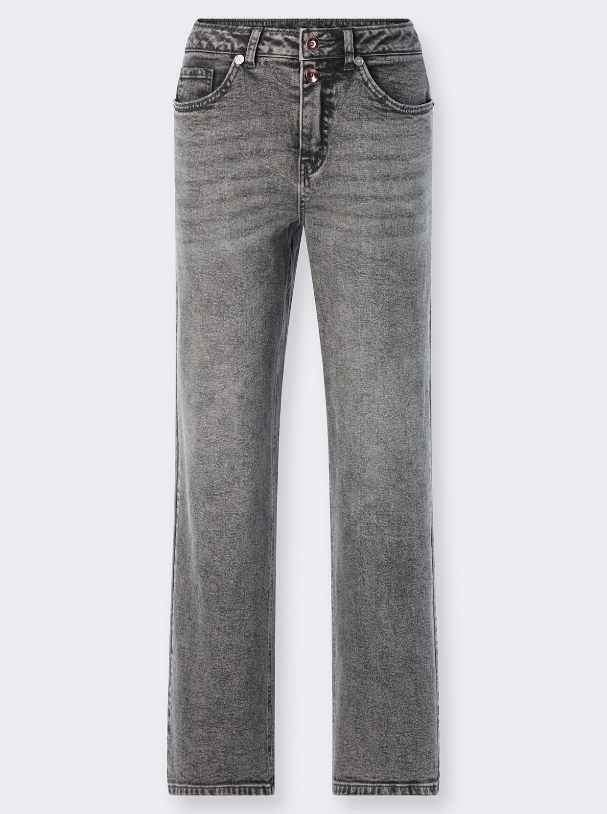 heine 5-Pocket-Jeans mit Ziernieten - grey denim
