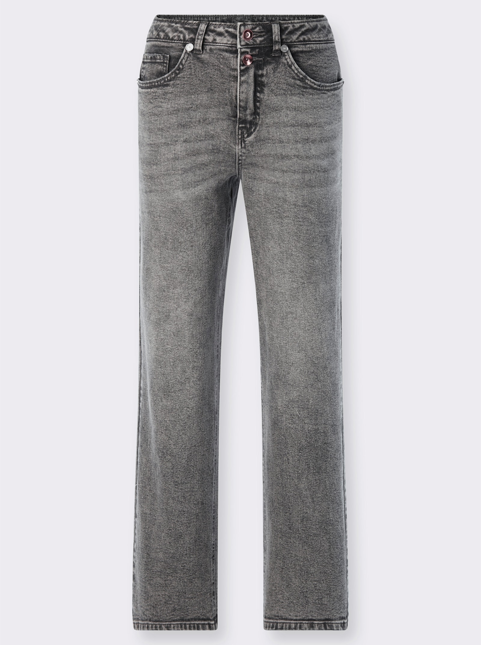 heine 5-Pocket-Jeans mit Ziernieten - grey denim