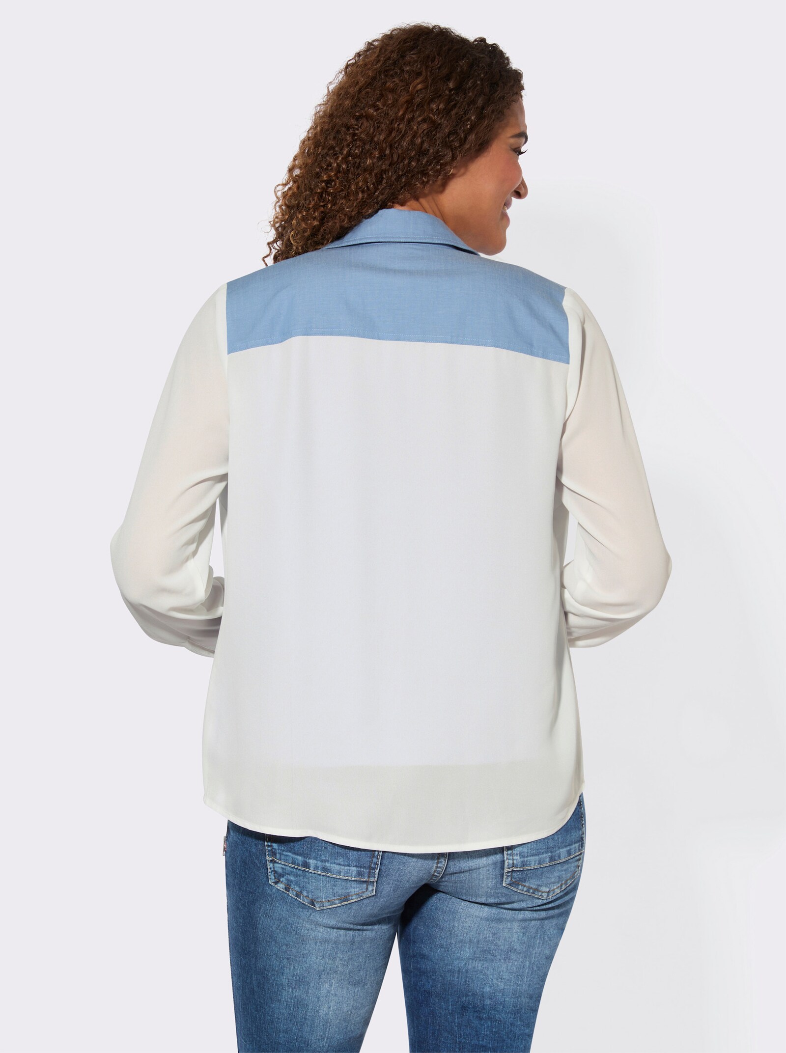Blusenset aus Bluse und Top - weiß