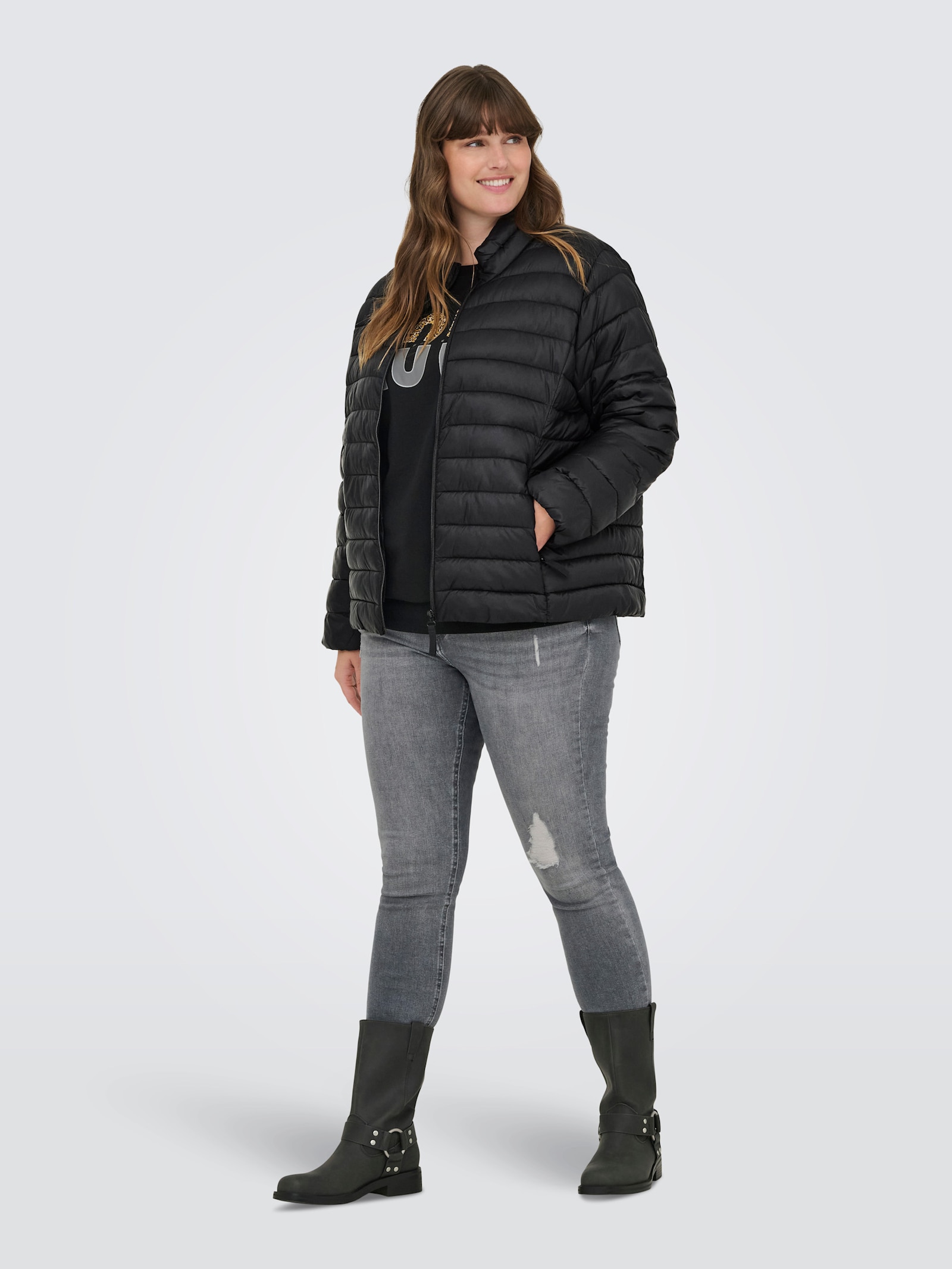 ONLY CARMAKOMA Steppjacke - black