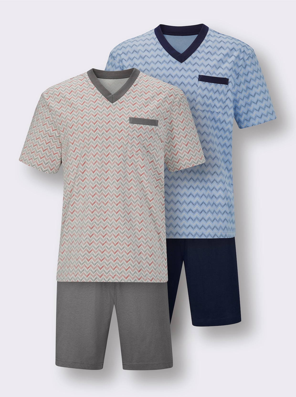 wäschepur men Pyjamas - marine + anthrazit