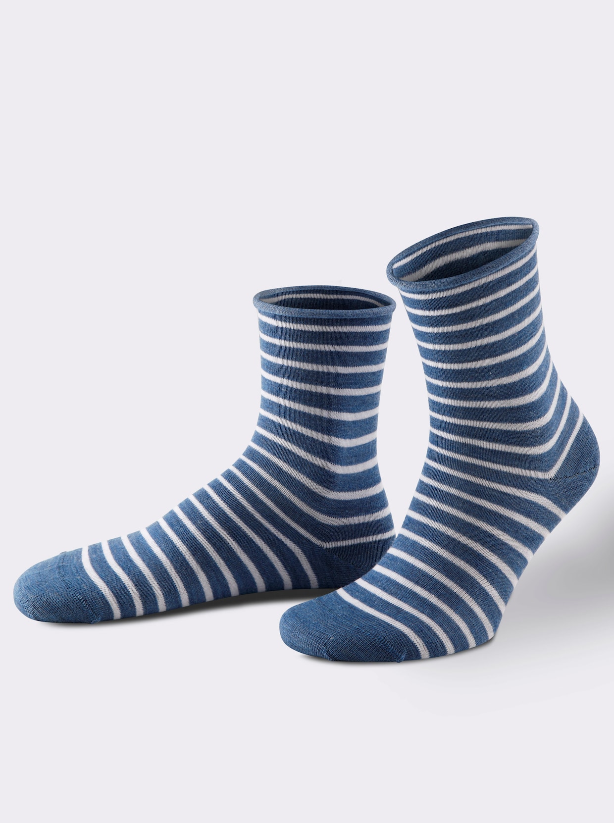 wäschepur Dámské ponožky - džínová modrá-melír