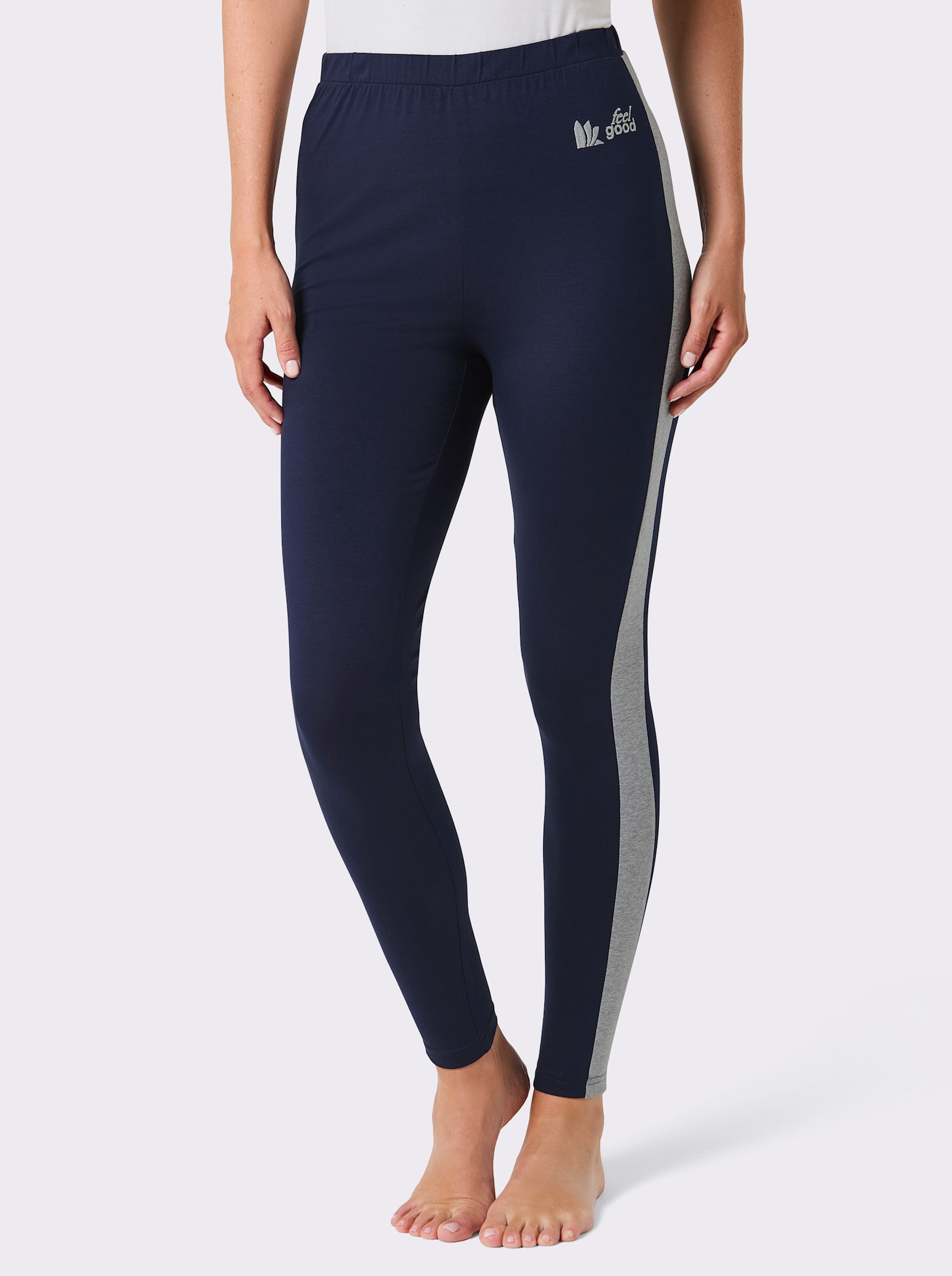 feel good Leggings - marine-steingrau