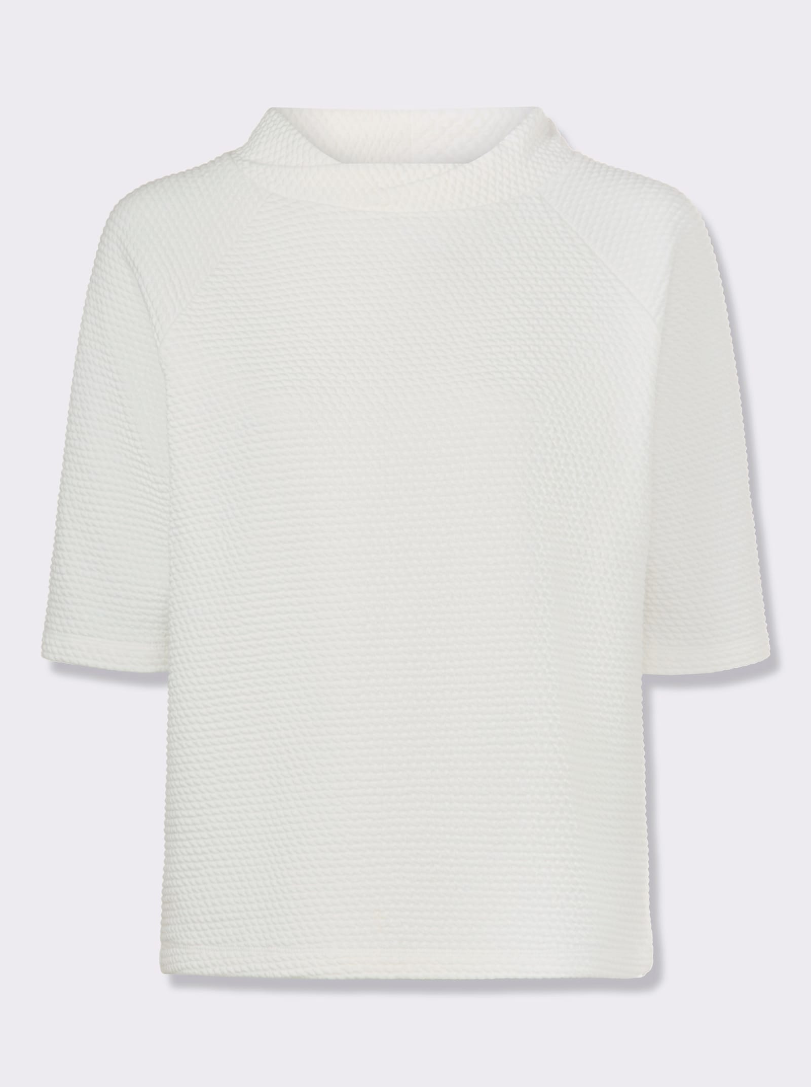 heine Stehkragenshirt mit Waffelstruktur - ecru