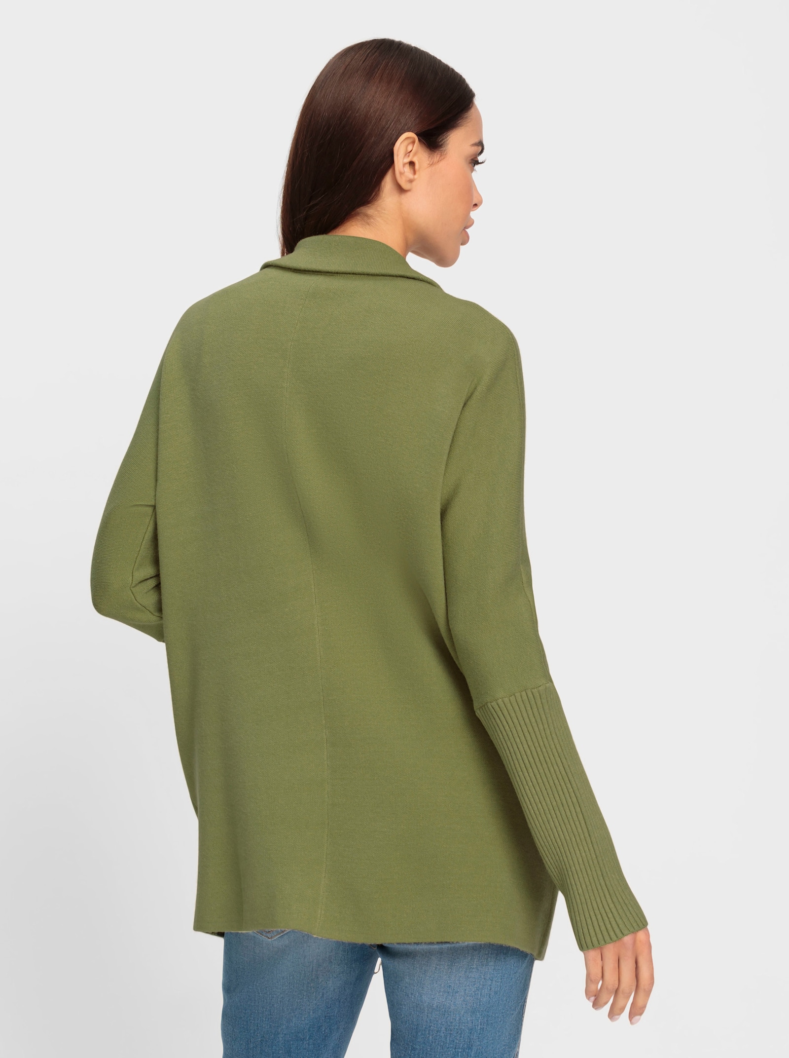 heine Veste en tricot avec manches chauve-souris - vert roseau