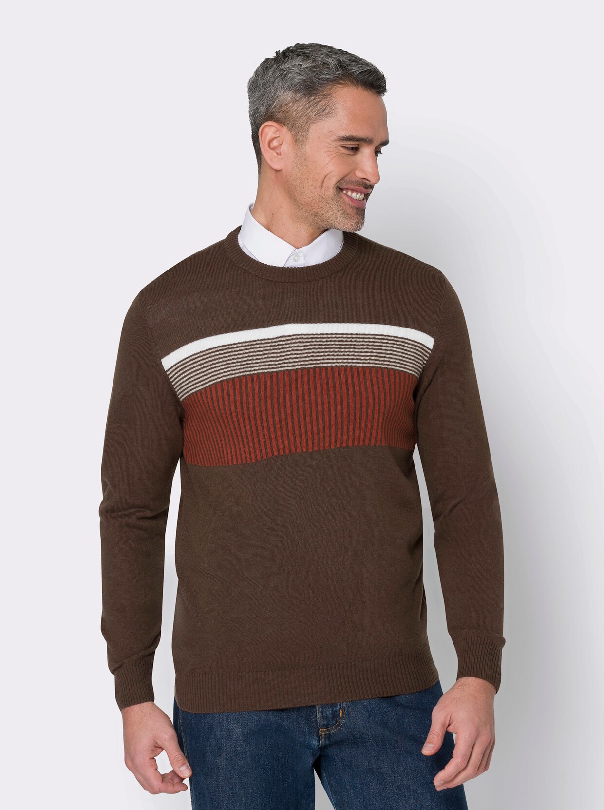 Pullover - choco/roestkleurig