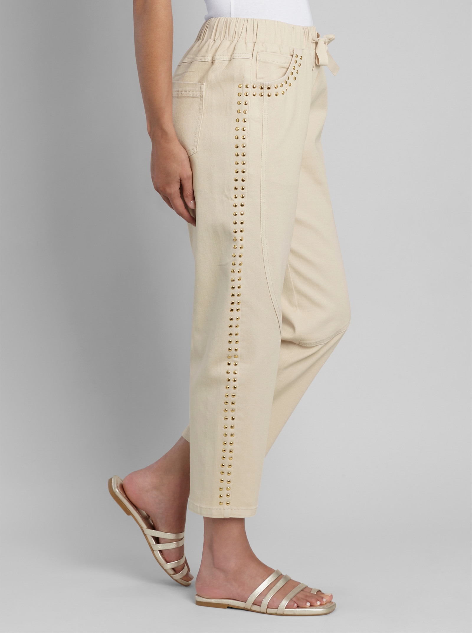 heine Hose in Barrel-Form - sand