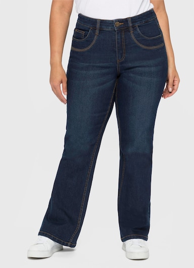 sheego Bootcut-Jeans - dark blue denim